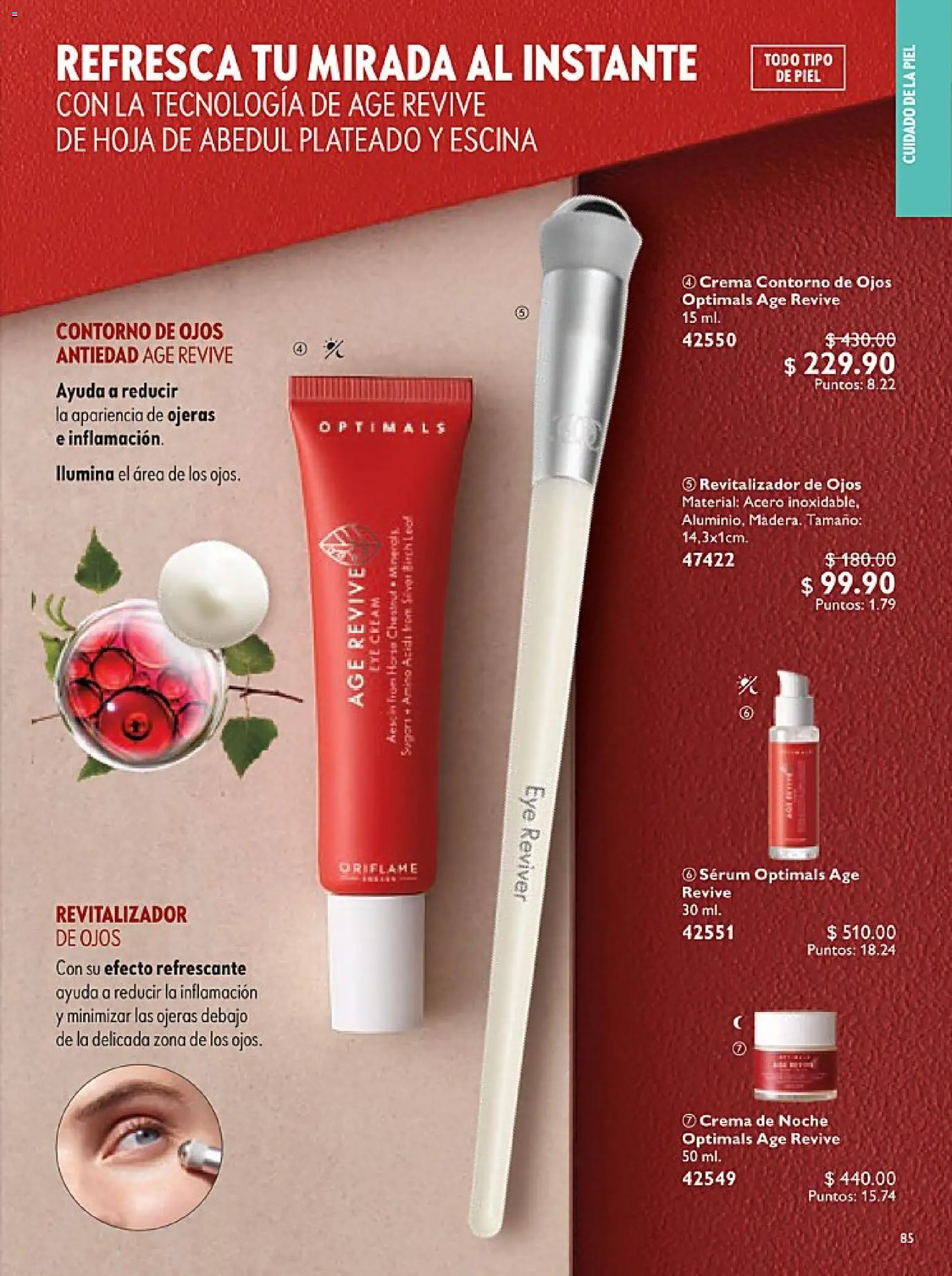 Nuevas ofertas de Oriflame válidas en toda la República Mexicana desde el 24.01.2026. ¡Encuentra las mejores ofertas en Oriflame campaña 2 2026! | Página: 85 | Productos: Contorno de ojos, Serum, Crema, Contorno