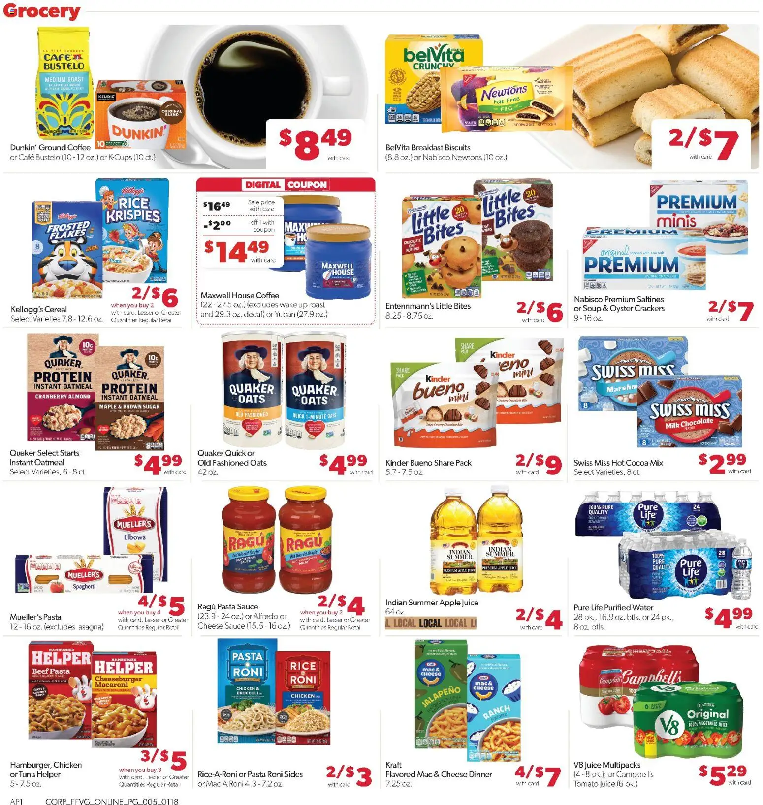 Family Fare Weekly Ad - valid from 18.01.2026 | Page: 9 | Products: Juice, Rice, Beef, Sugar