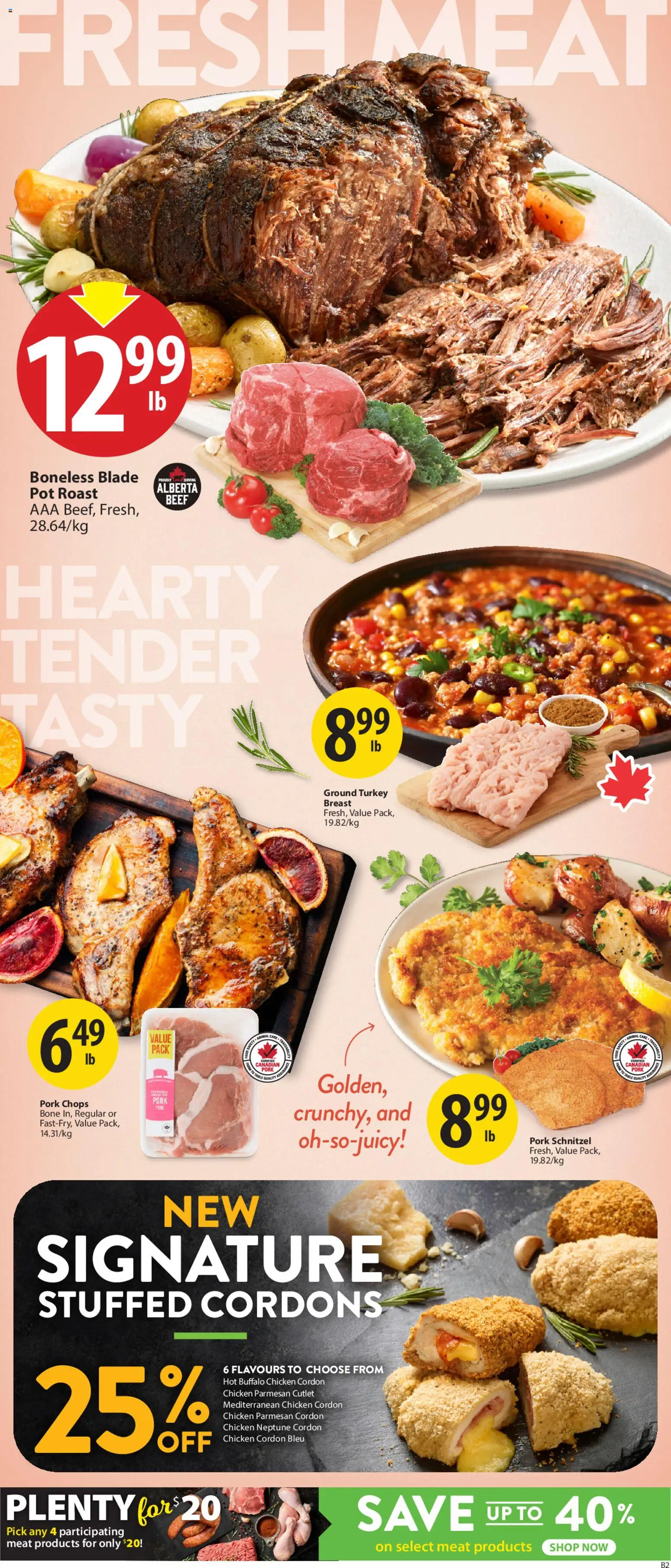 Save on foods flyer valid from 12.02.2026 | Page: 6 | Products: Beef, Turkey, Table, Chicken