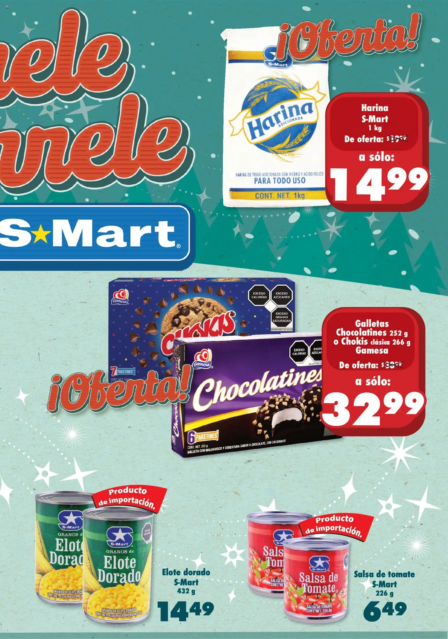 Nuevas ofertas de S-Mart válidas en toda la República Mexicana desde el 04.11.2025. ¡Encuentra las mejores ofertas en S-Mart folleto Matamoros! | Página: 3 | Productos: Harina, Cacahuate, Tomate, Salsa de tomate