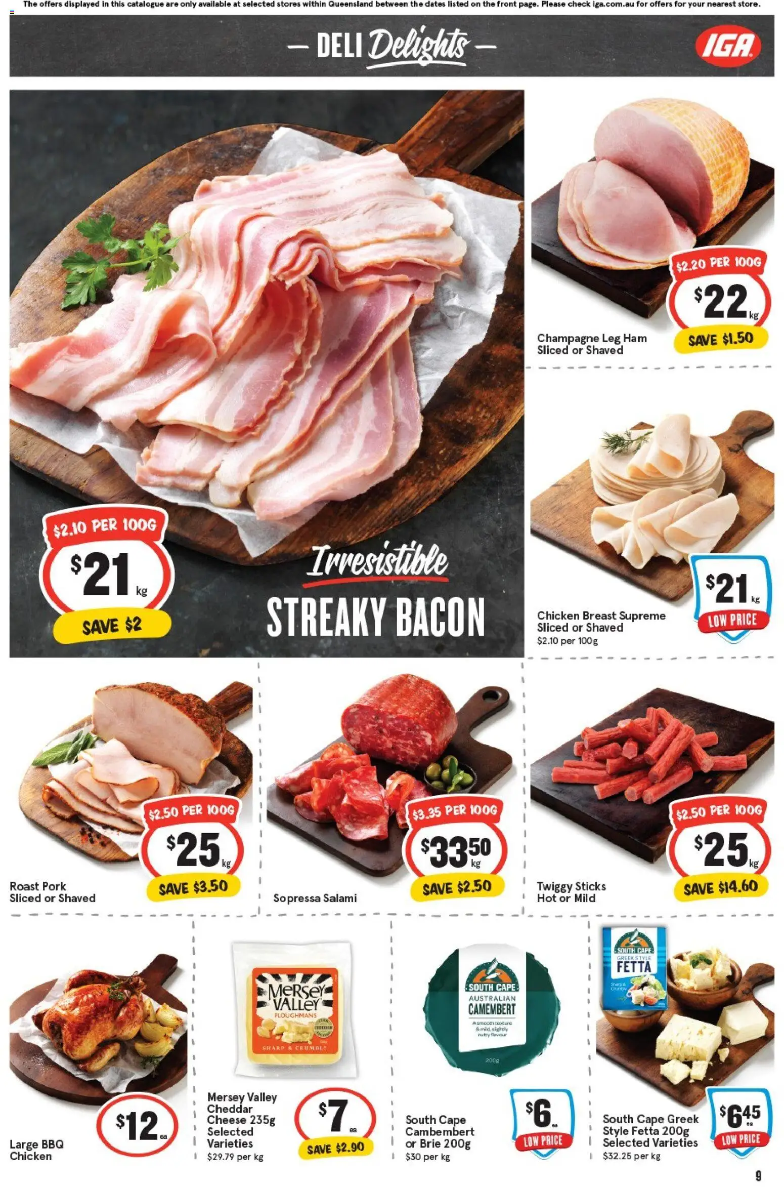 IGA catalogue - valid from 29.10.2025 | Page: 12 | Products: Salami, Ham, Chicken, Pork