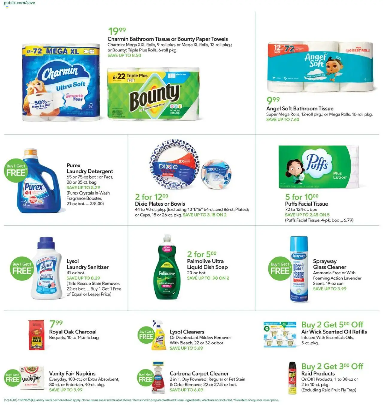 Publix Leaflet - valid from 08.10.2025 | Page: 16 | Products: Box, Carpet, Soap, Detergent