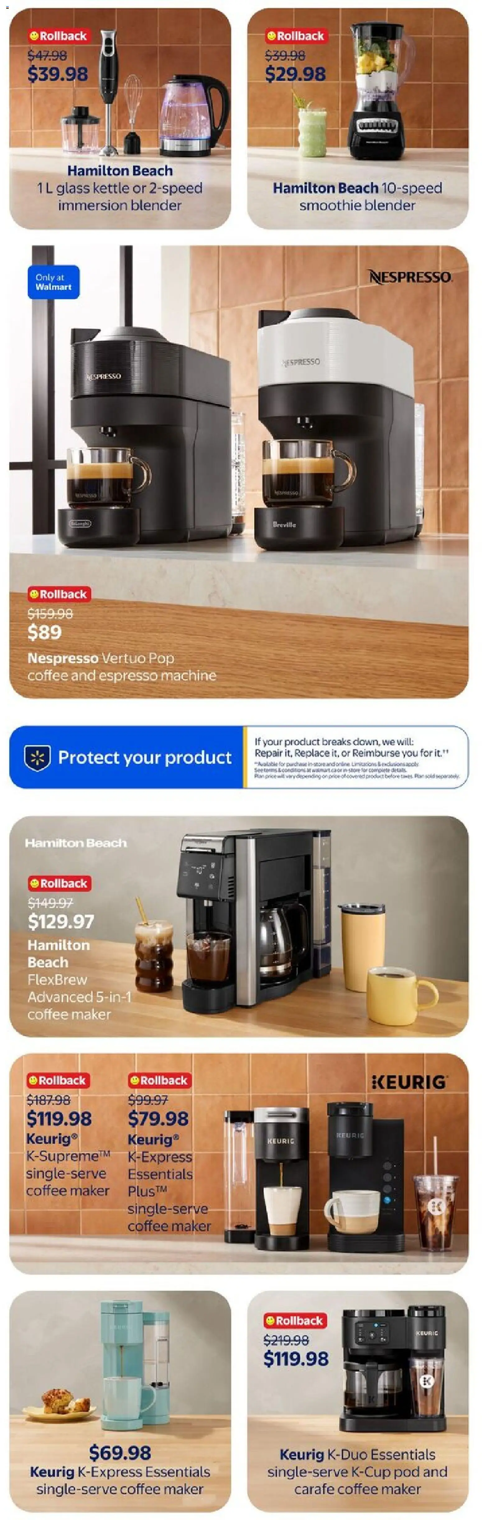 Walmart flyer valid from 02.04.2026 | Page: 8 | Products: Coffee maker, Kettle, Coffee