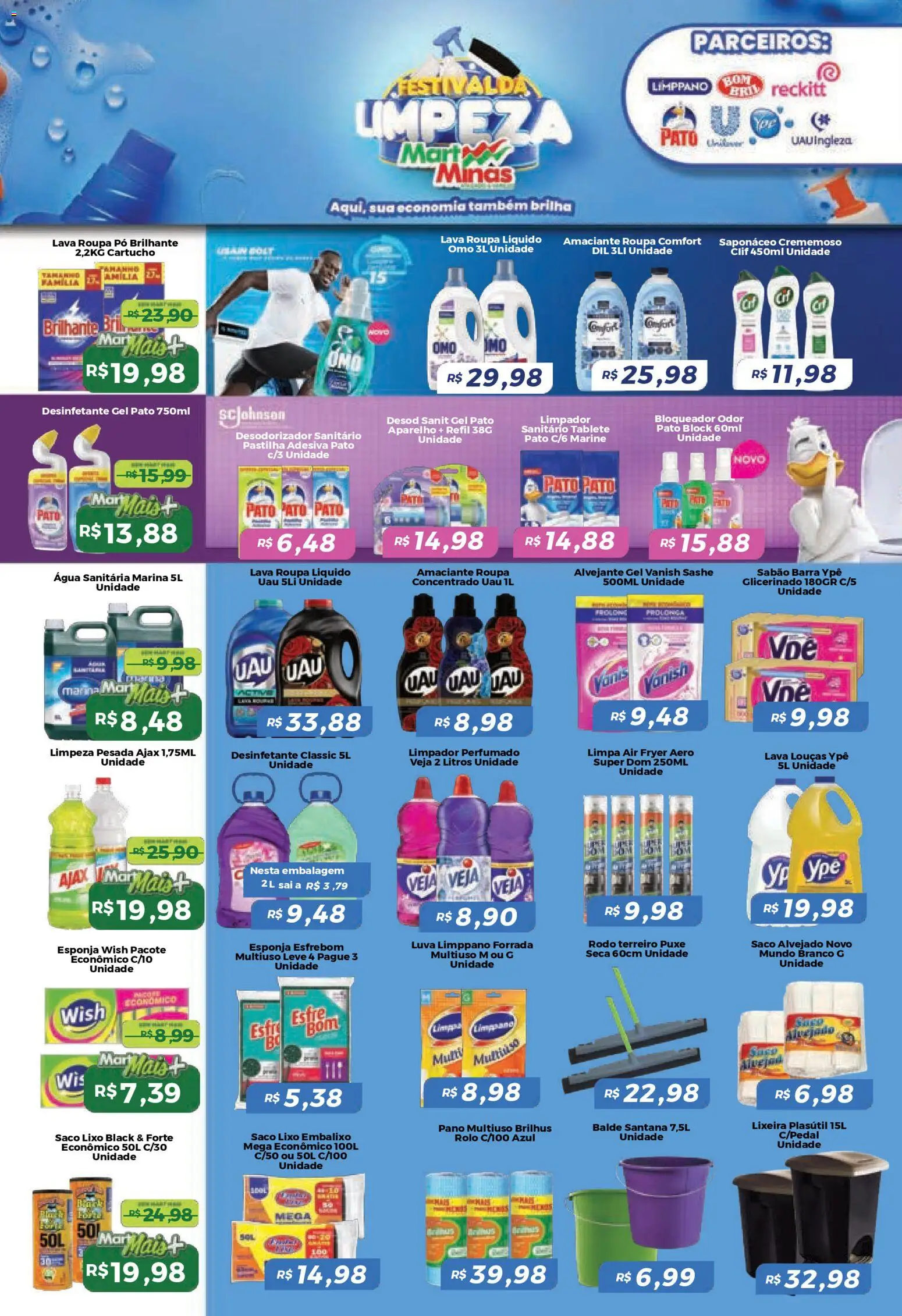 Mart Minas Folheto - válido de 08.01.2026 | Página: 6 | Produtos: Pó, Lixeira, Saponáceo, Balde