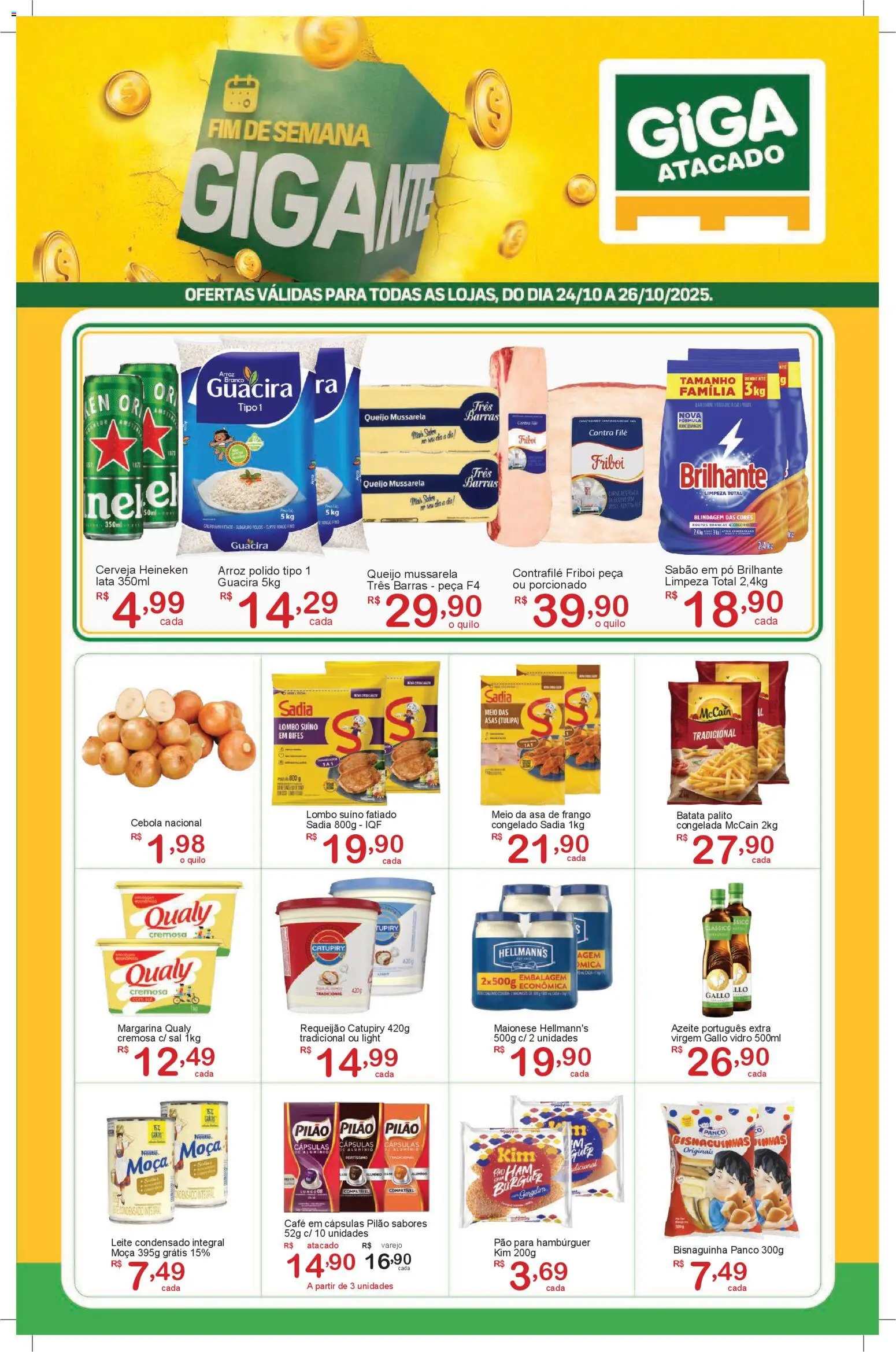 GIGA Atacado Folheto - válido de 24.10.2025 | Página: 1 | Produtos: Queijo, Roupas, Batata, Maionese
