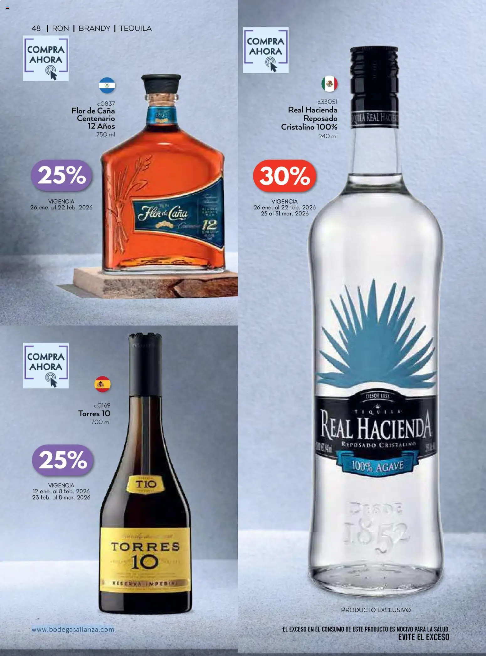 Nuevas ofertas de Bodegas Alianza válidas en toda la República Mexicana desde el 01.01.2026. ¡Encuentra las mejores ofertas en Bodegas Alianza catálogo! | Página: 50 | Productos: Tequila