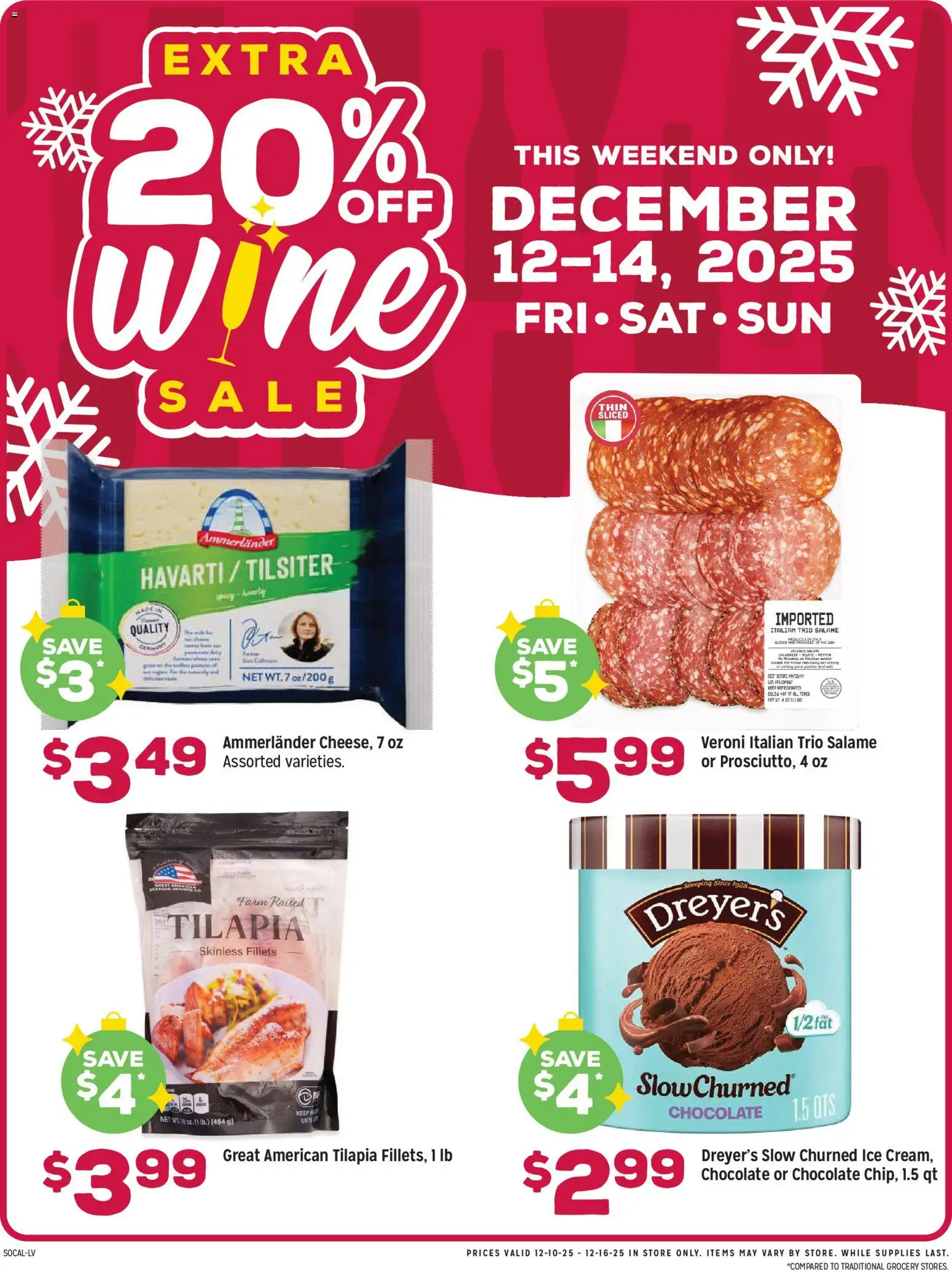 Grocery Outlet Weekly Ad - CA - valid from 10.12.2025 | Page: 4 | Products: Chocolate, Wine, Pepper, Seafood