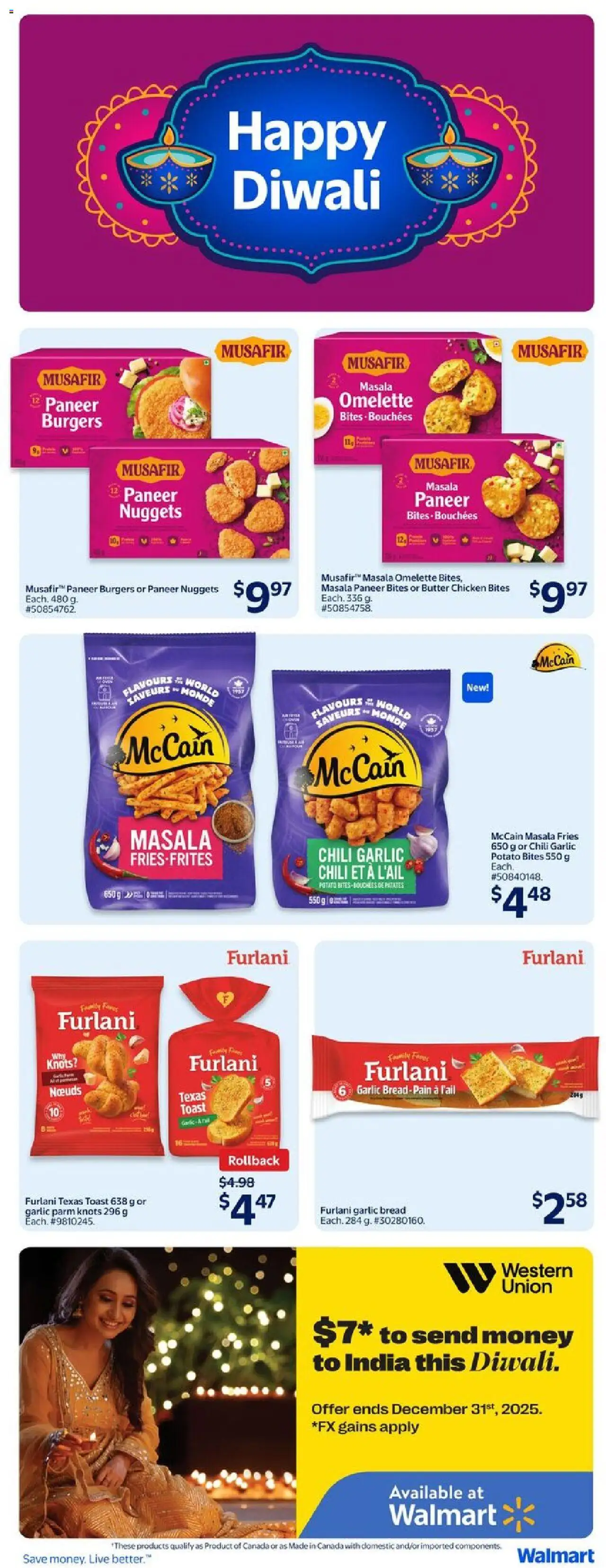 Walmart flyer valid from 02.10.2025 | Page: 25 | Products: Butter, Bread, Chicken