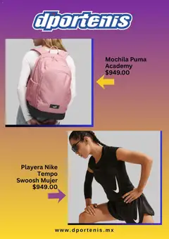 Vista previa de Dportenis catálogo, nuevo folleto de la tienda, válido en México a partir del 19.03.2026 | Página: 5 | Productos: Mochila, Playera