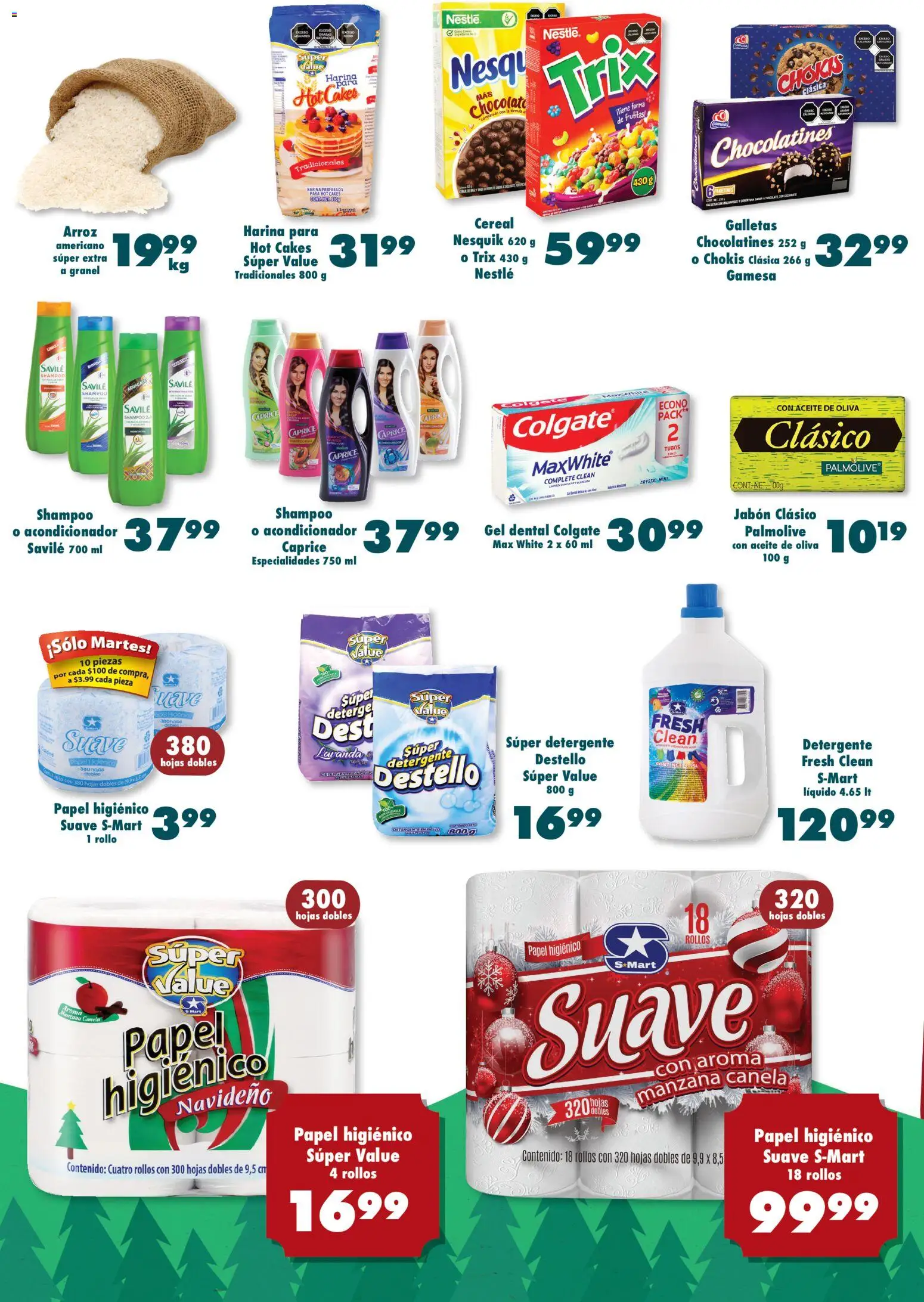 Nuevas ofertas de S-Mart válidas en toda la República Mexicana desde el 04.11.2025. ¡Encuentra las mejores ofertas en S-Mart folleto Juárez! | Página: 5 | Productos: Aceite de oliva, Manzana, Galletas, Jabón