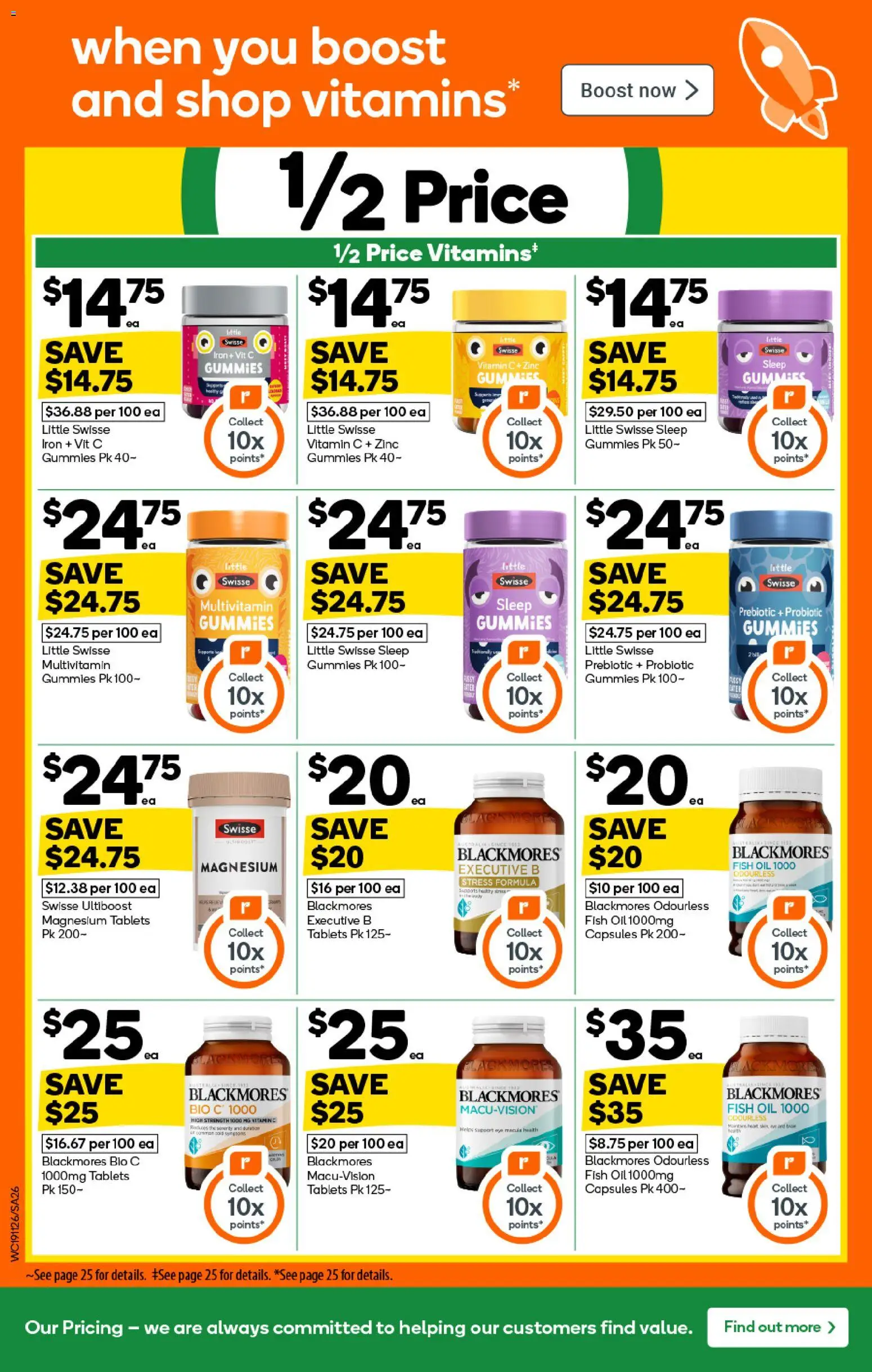 Woolworths catalogue - valid from 19.11.2025 | Page: 26 | Products: Fish oil, Multivitamin, Tablets, Zinc