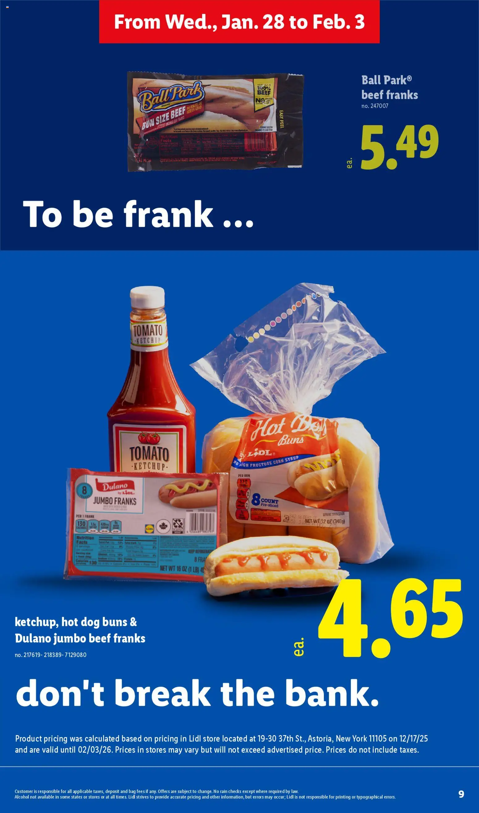 Lidl Weekly Ad - valid from 28.01.2026 | Page: 9 | Products: Corn, Beef, Ketchup, Bag