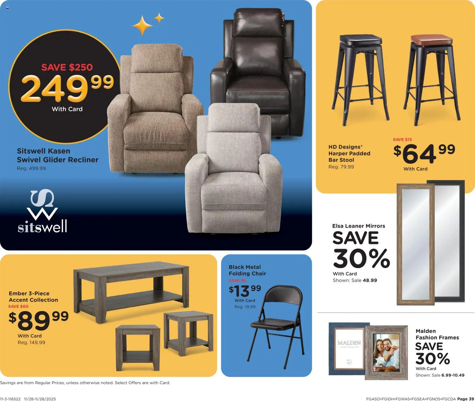Fred Meyer Black Friday  - valid from 28.11.2025 | Page: 40 | Products: Chair, Swivel, Recliner