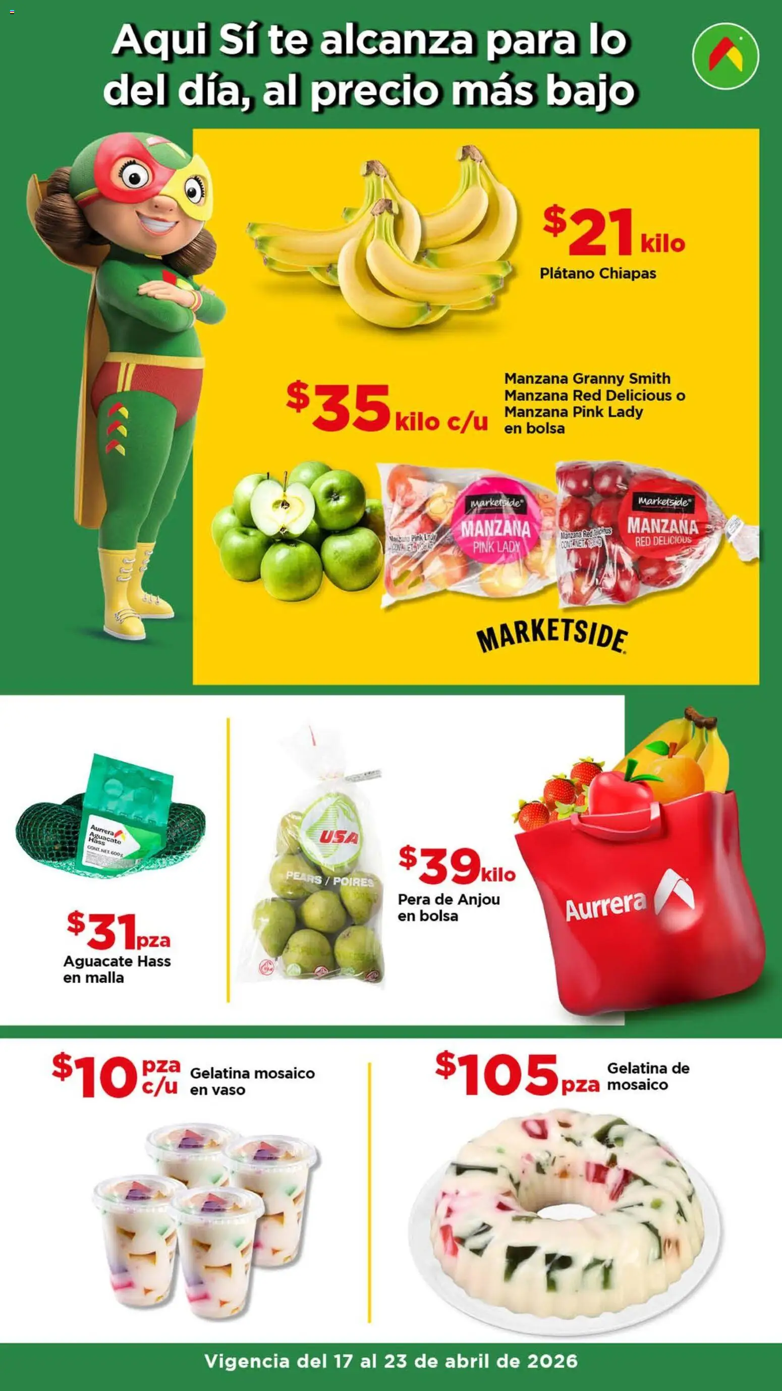 Nuevas ofertas de Bodega Aurrerá válidas en toda la República Mexicana desde el 17.04.2026. ¡Encuentra las mejores ofertas en Bodega Aurrerá folleto Ofertas! | Página: 3 | Productos: Pera, Gelatina, Bolsa, Té