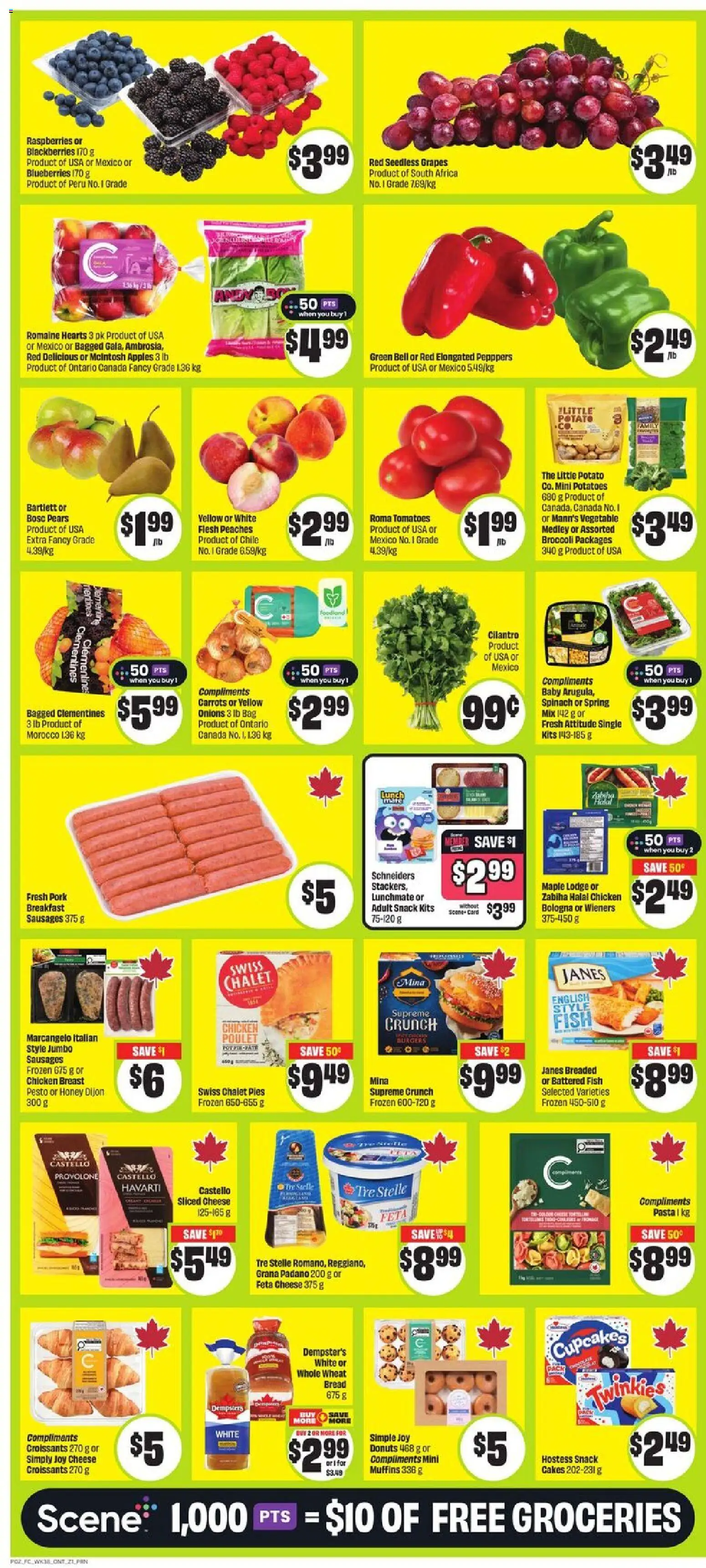 FreshCo flyer valid from 15.01.2026 | Page: 3 | Products: Pasta, Potatoes, Bag, Chicken
