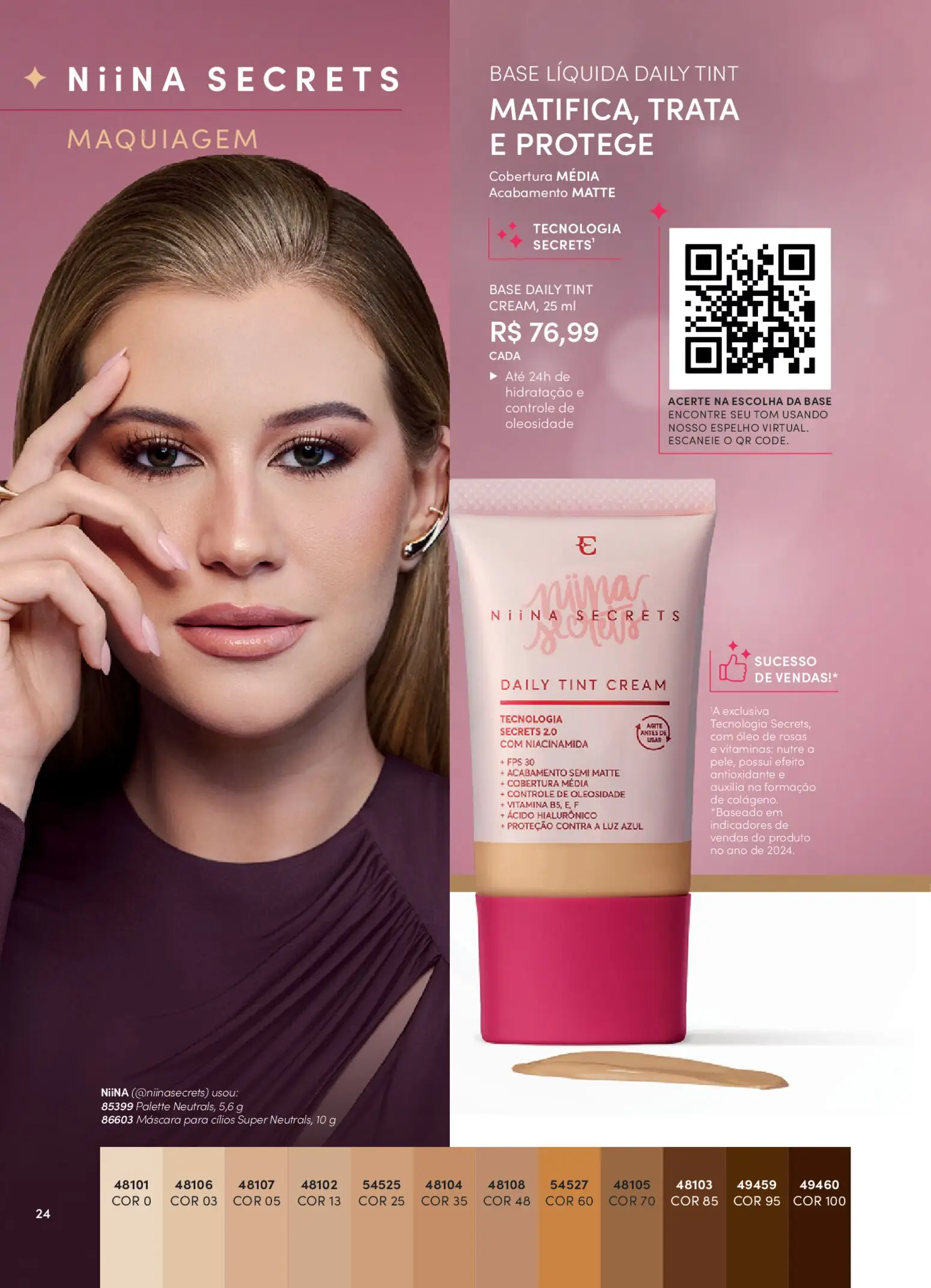 Eudora Folheto - válido de 26.01.2026 | Página: 24 | Produtos: Maquiagem, Máscara para cílios, Espelho, Base