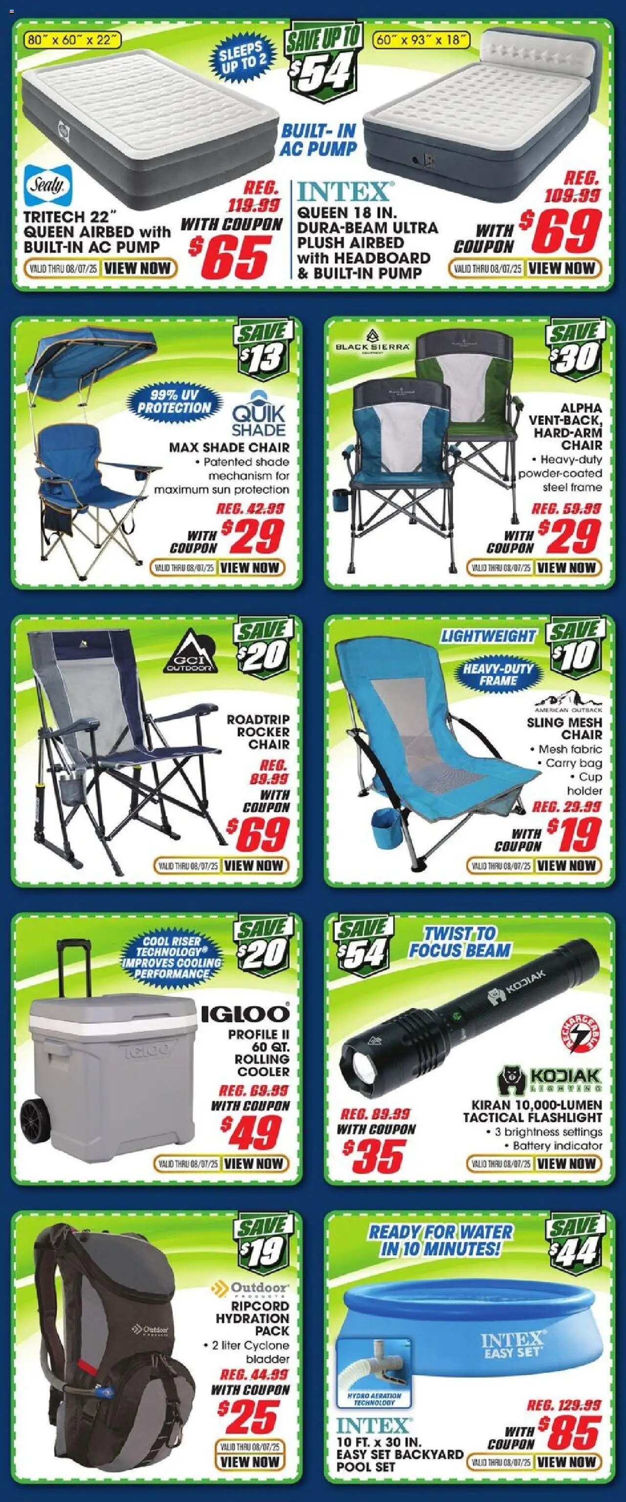 Big 5 Sporting Goods Weekly Ad - valid from 01.08.2025 | Page: 4 | Products: Chair, Pump, Water, Bag