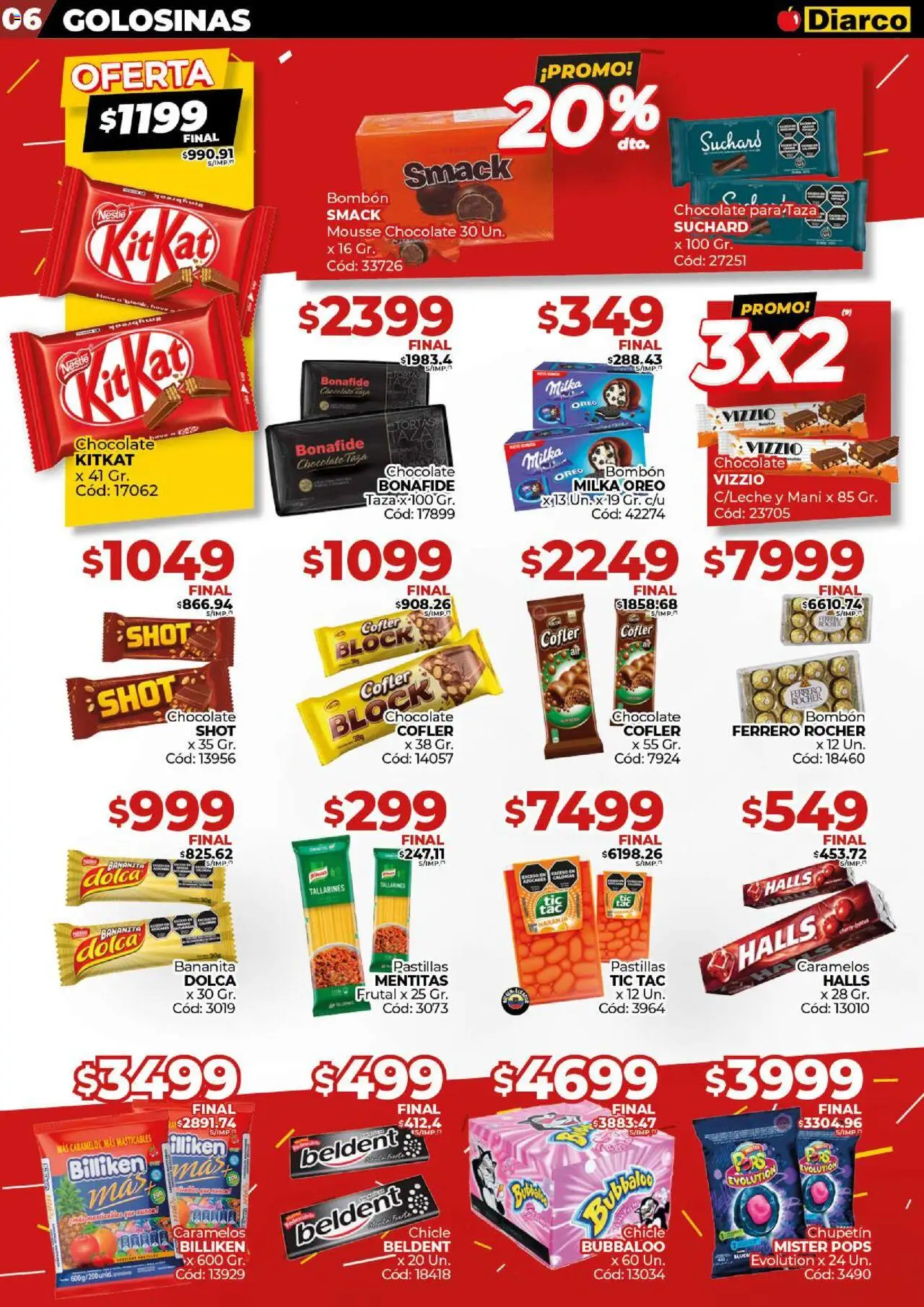 Diarco ofertas │ válido desde el 08.09.2025 | Página: 6 | Productos: Taza, Mani, Mousse, Golosinas
