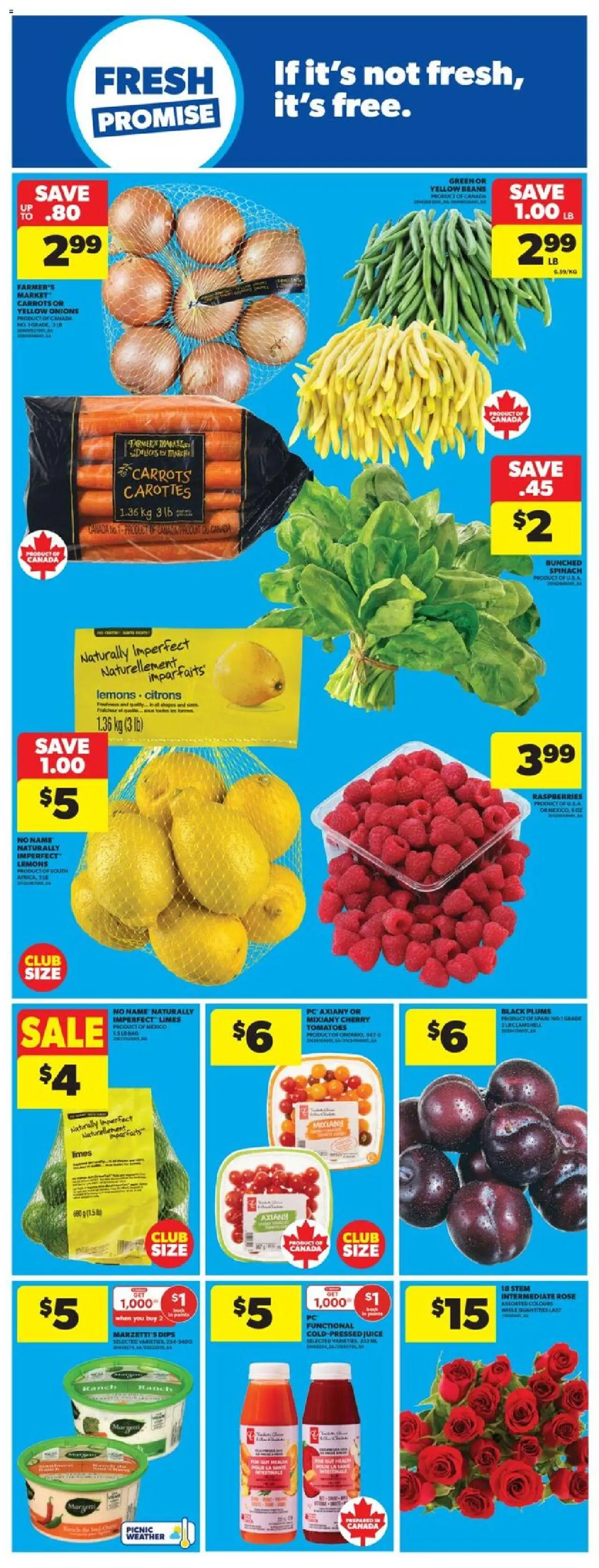 Real Canadian Superstore flyer valid from 31.07.2025 | Page: 12 | Products: Juice, Tomatoes