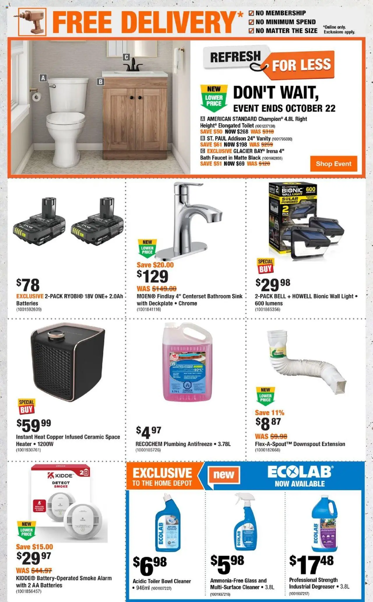 Home Depot flyer valid from 02.10.2025 | Page: 2 | Products: Bath