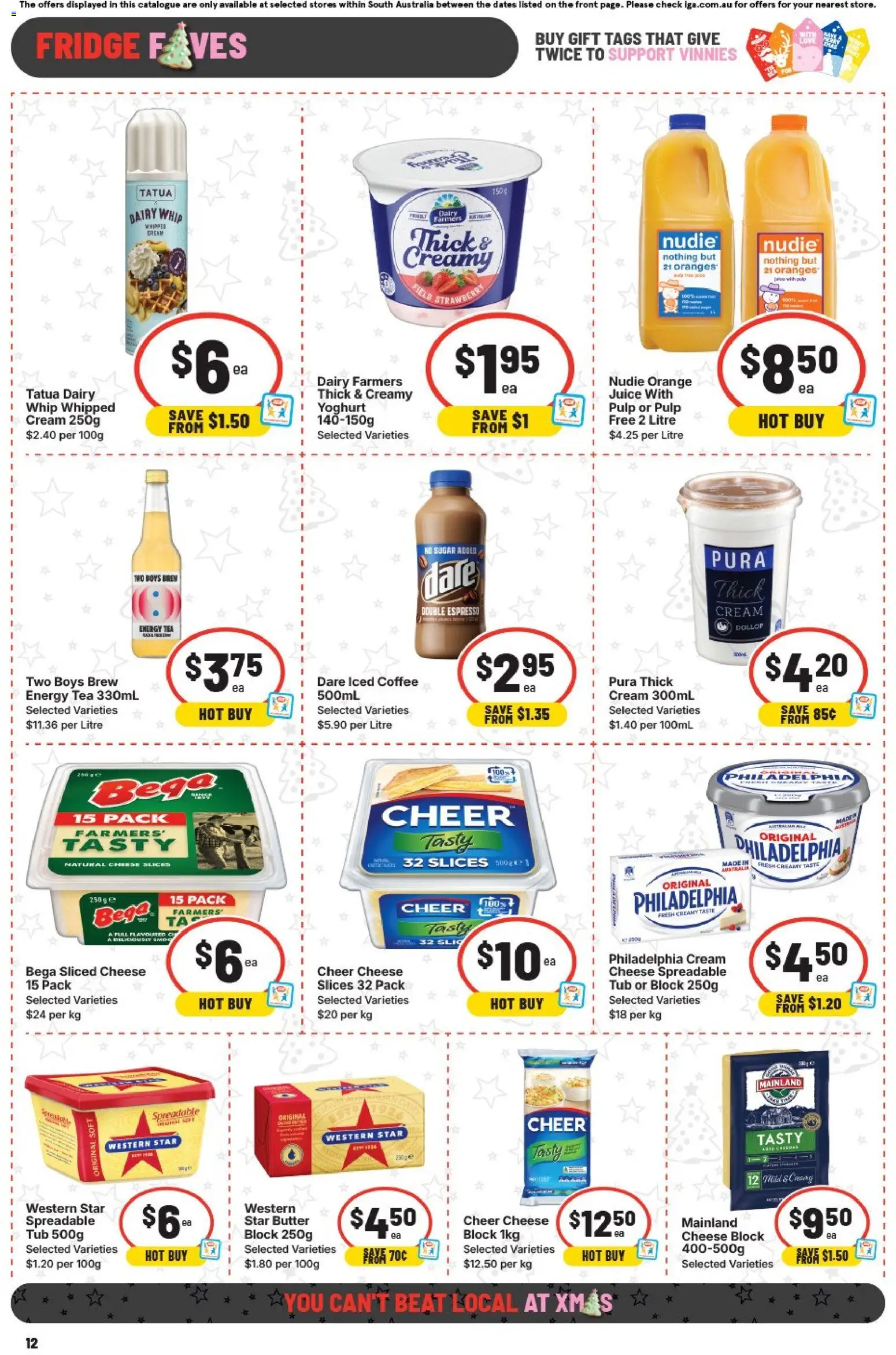 IGA catalogue - valid from 17.12.2025 | Page: 12 | Products: Dairy, Butter, Coffee, Juice