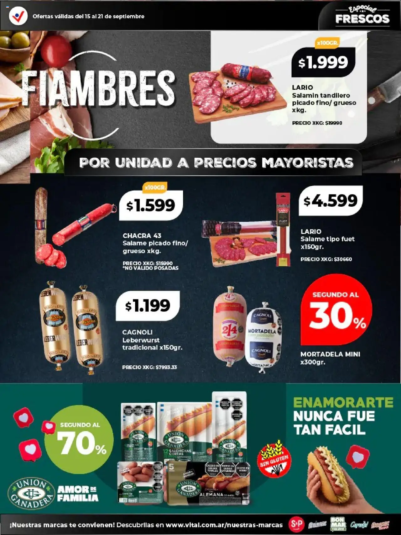 Vital - Especial de frescos │ válido desde el 15.09.2025 | Página: 11 | Productos: Mortadela, Salame, Té