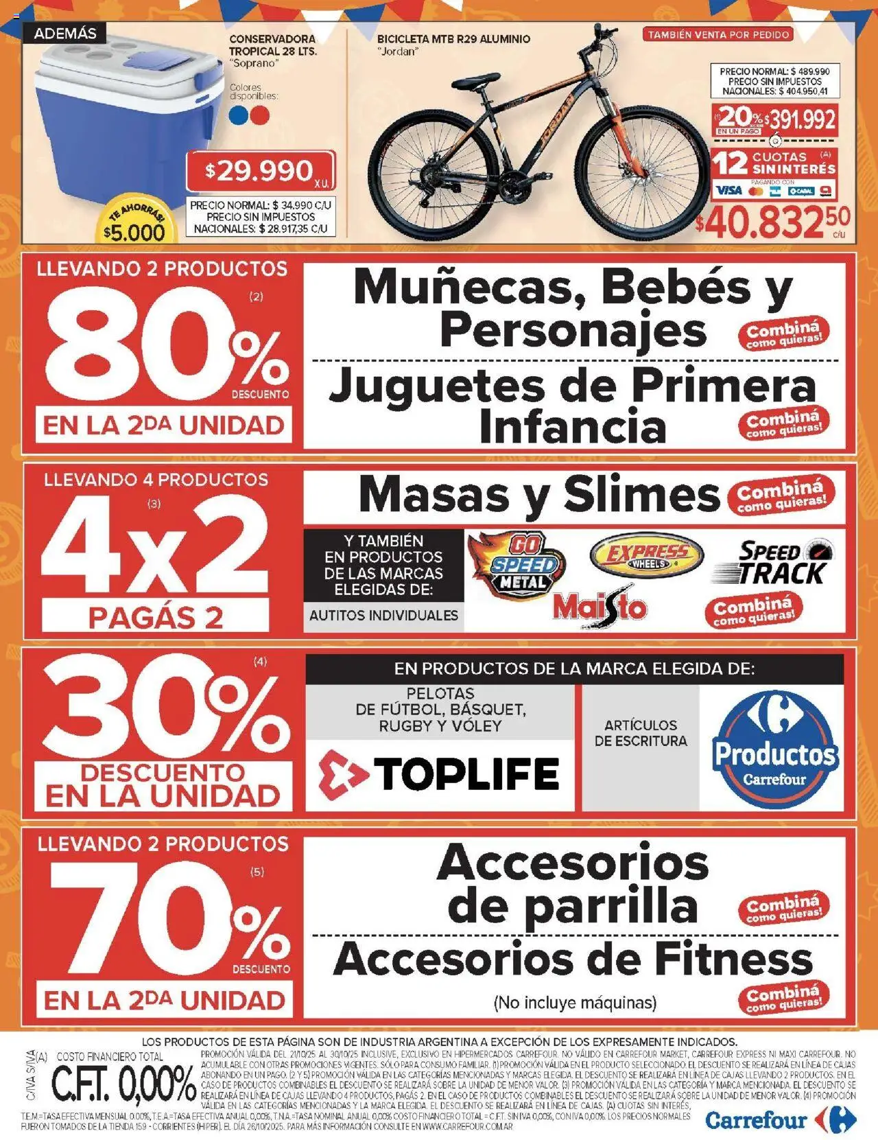 Carrefour ofertas - Catamarca │ válido desde el 21.10.2025 | Página: 19 | Productos: Conservadora, Parrilla, Sobre, Té