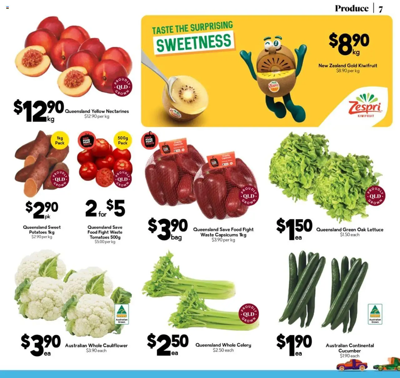 Drakes catalogue - valid from 22.10.2025 | Page: 7 | Products: Lettuce, Tomatoes, Kiwifruit, Potatoes
