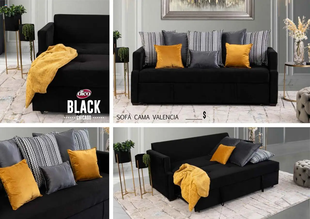 Nuevas ofertas de Muebles Dico válidas en toda la República Mexicana desde el 25.09.2025. ¡Encuentra las mejores ofertas en Muebles Dico - Catálogo Black Chicago! | Página: 26 | Productos: Sofá, Cama