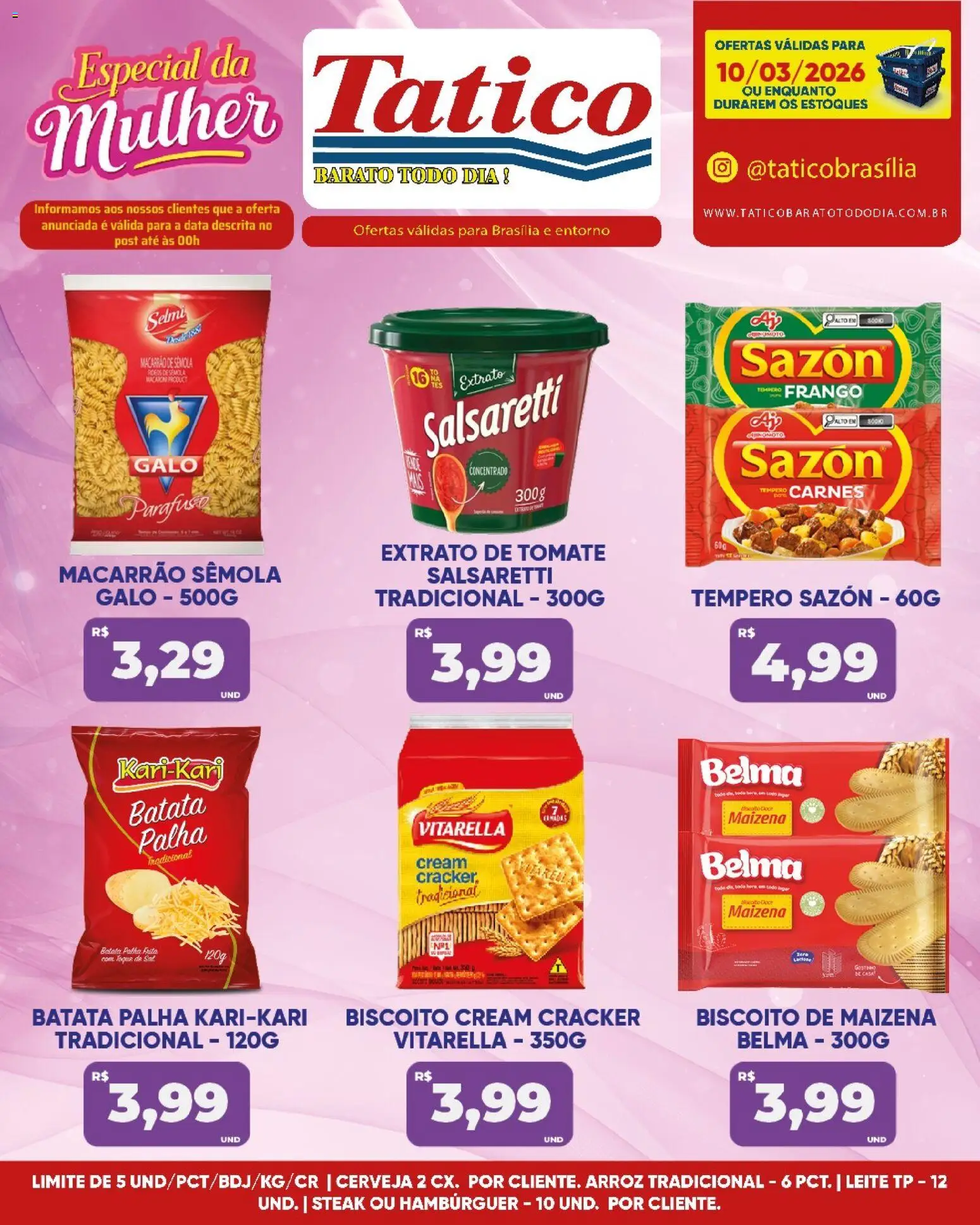 Tatico Folheto - válido de 10.03.2026 | Página: 5 | Produtos: Biscoito, Cerveja, Batata, Cream cracker