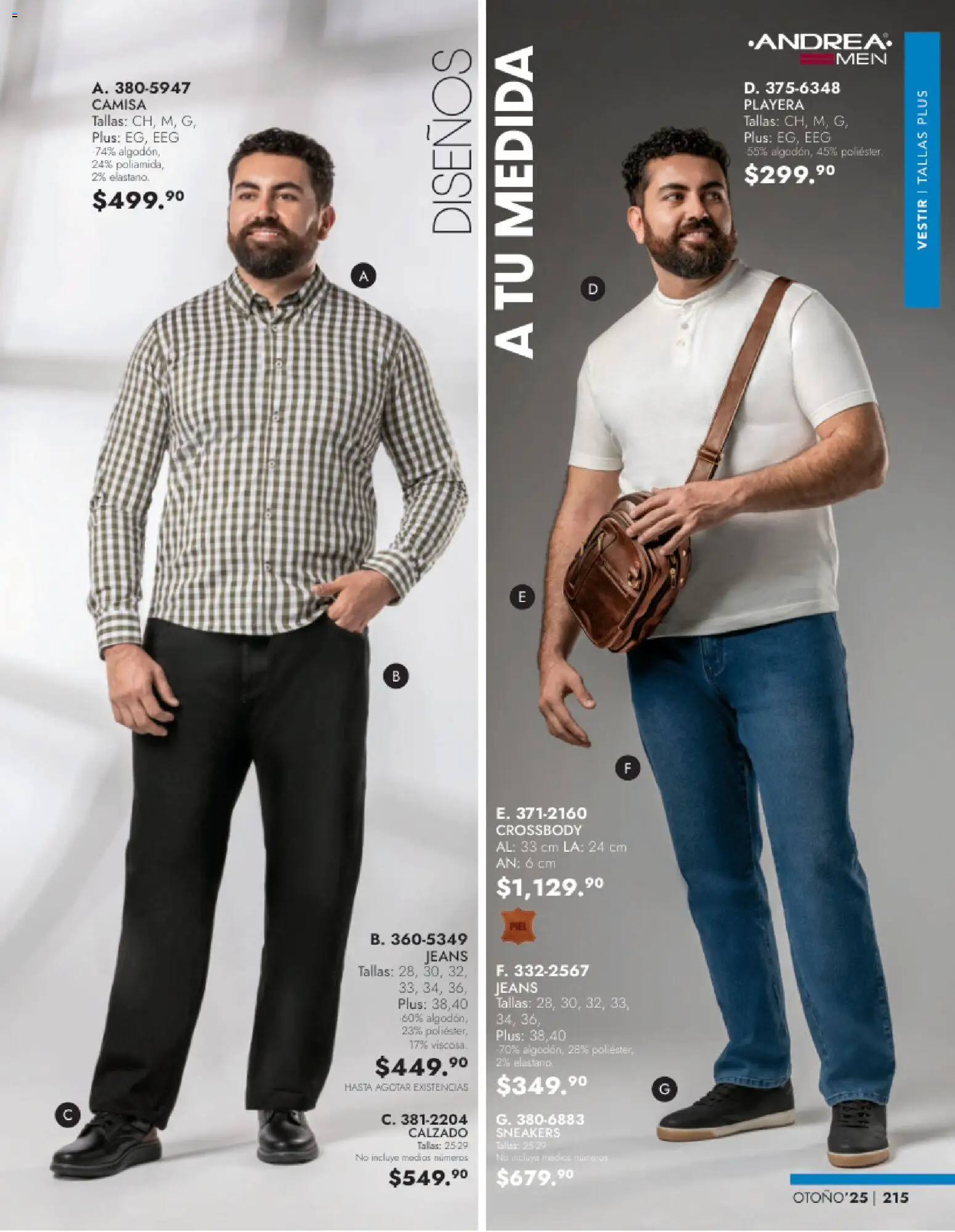Nuevas ofertas de Andrea válidas en toda la República Mexicana desde el 26.11.2025. ¡Encuentra las mejores ofertas en Andrea catálogo Vestir Caballero otoño! | Página: 53 | Productos: Camisa, Playera