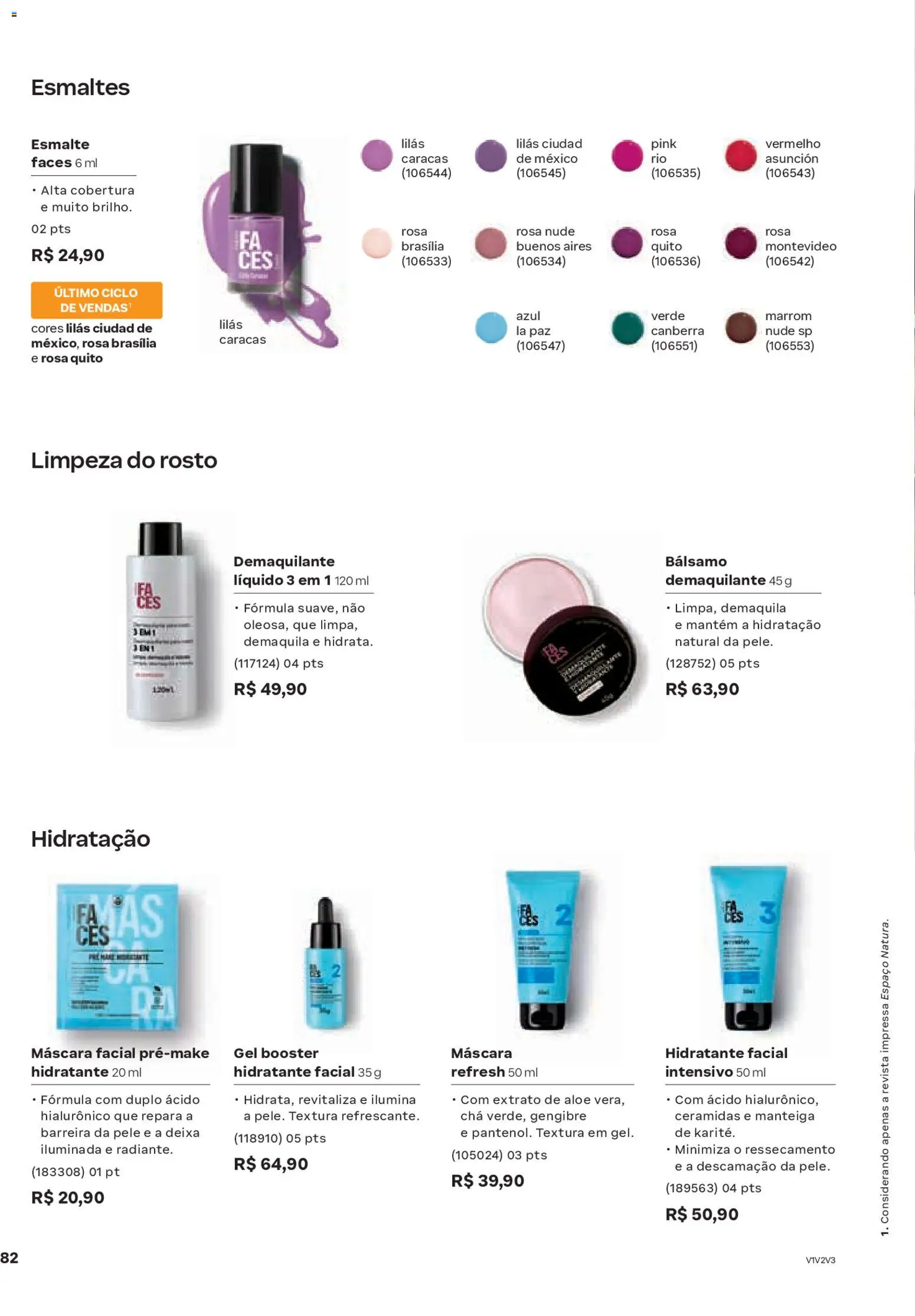 Natura Folheto - válido de 13.01.2026 | Página: 82 | Produtos: Máscara facial, Manteiga, Chá, Demaquilante