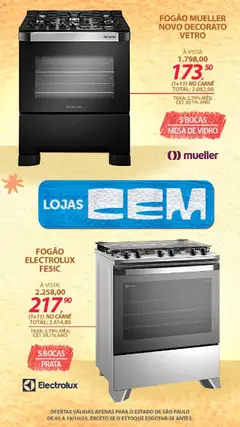 Lojas Cem - Ofertas atuais - Pré-Visualização do folheto da loja Lojas Cem, válido de 01.10.2025 | Página: 43 | Produtos: Fogão, Mesa, Carne