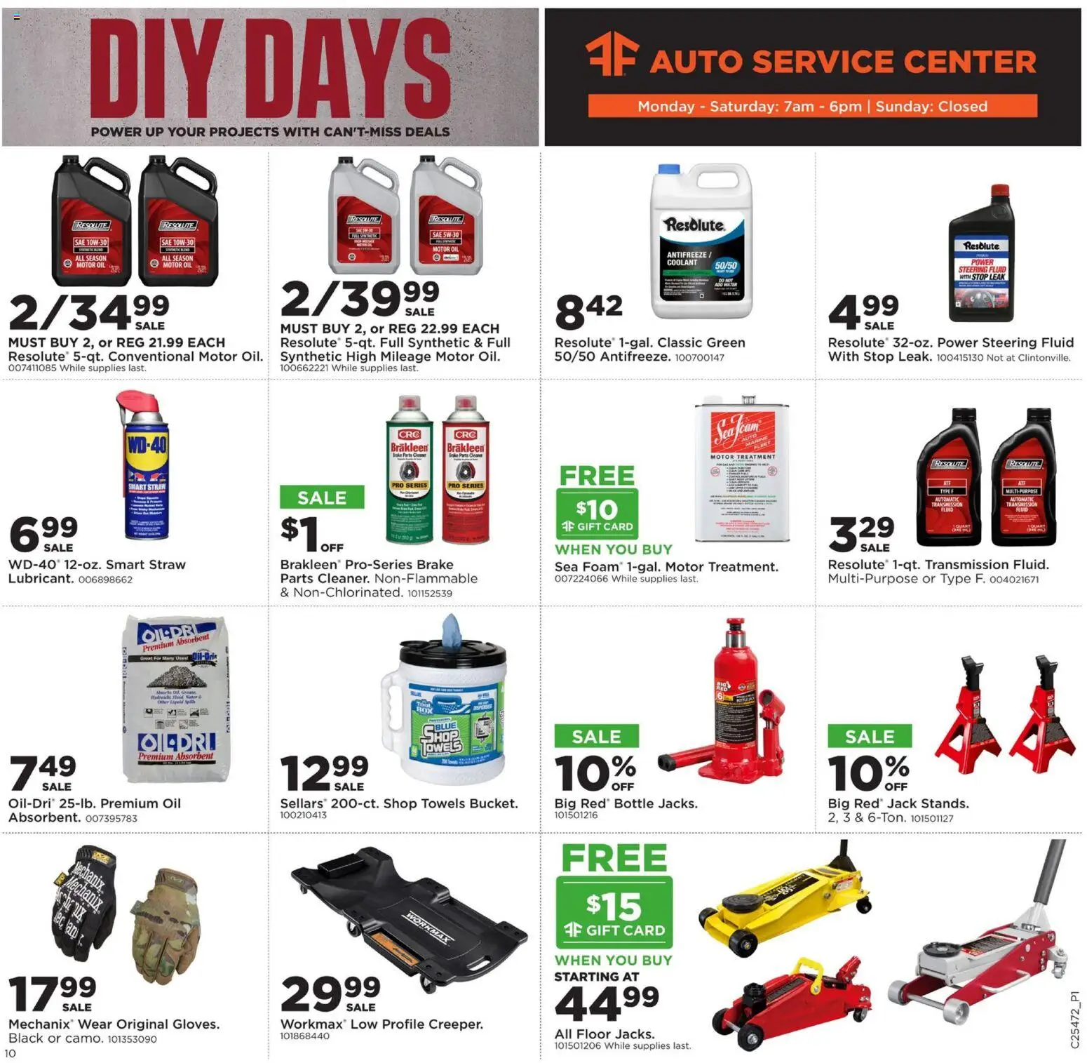 Mills Fleet Farm DIY Days - valid from 20.11.2025 | Page: 10 | Products: Oil, Antifreeze, Coolant, Motor Oil