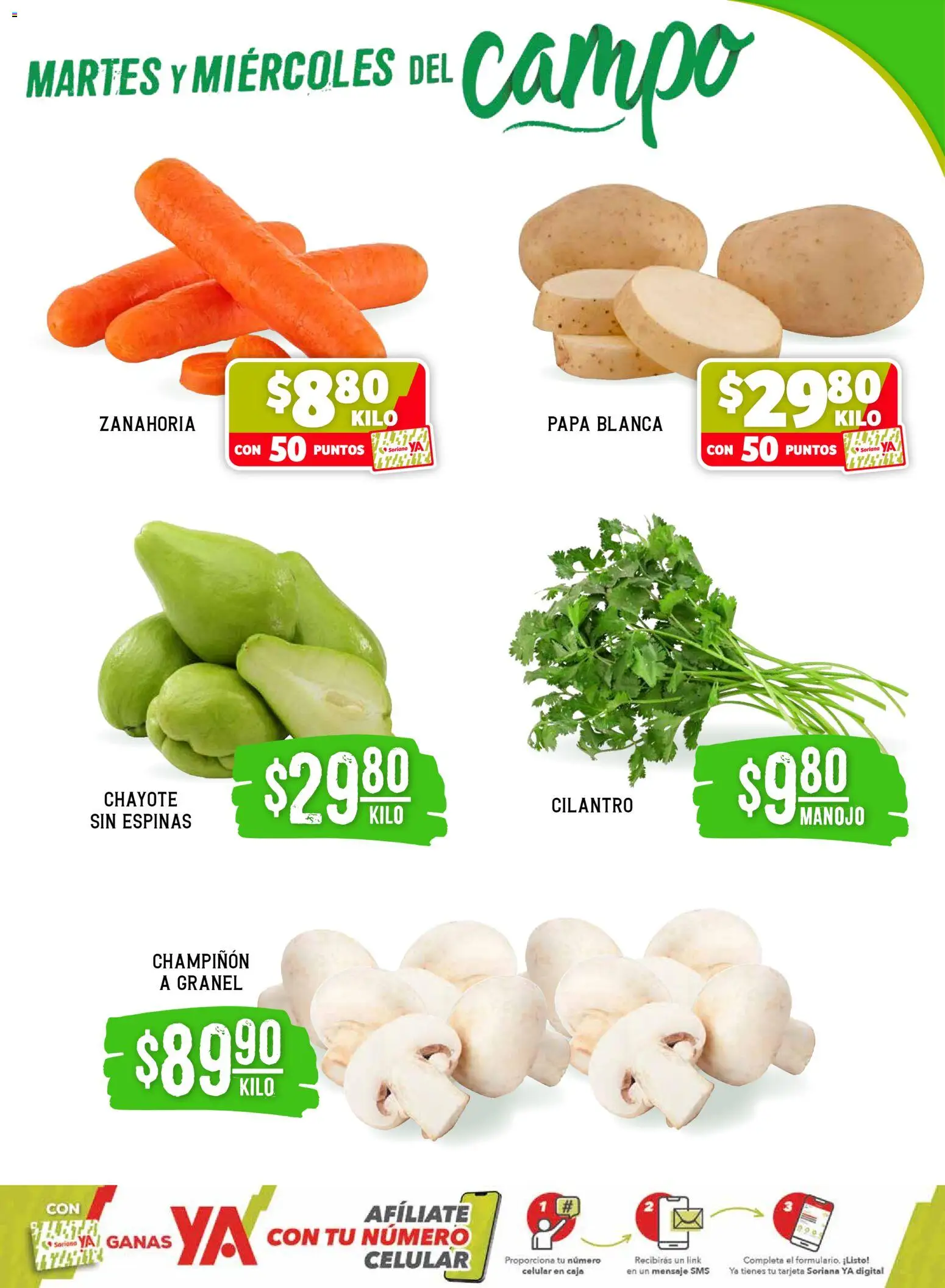 Nuevas ofertas de Soriana válidas en toda la República Mexicana desde el 24.03.2026. ¡Encuentra las mejores ofertas en Soriana Martes y Miércoles del Campo Súper: Nuevo León, Ciudad Victoria y Tampico! | Página: 3 | Productos: Papa, Caja, Zanahoria