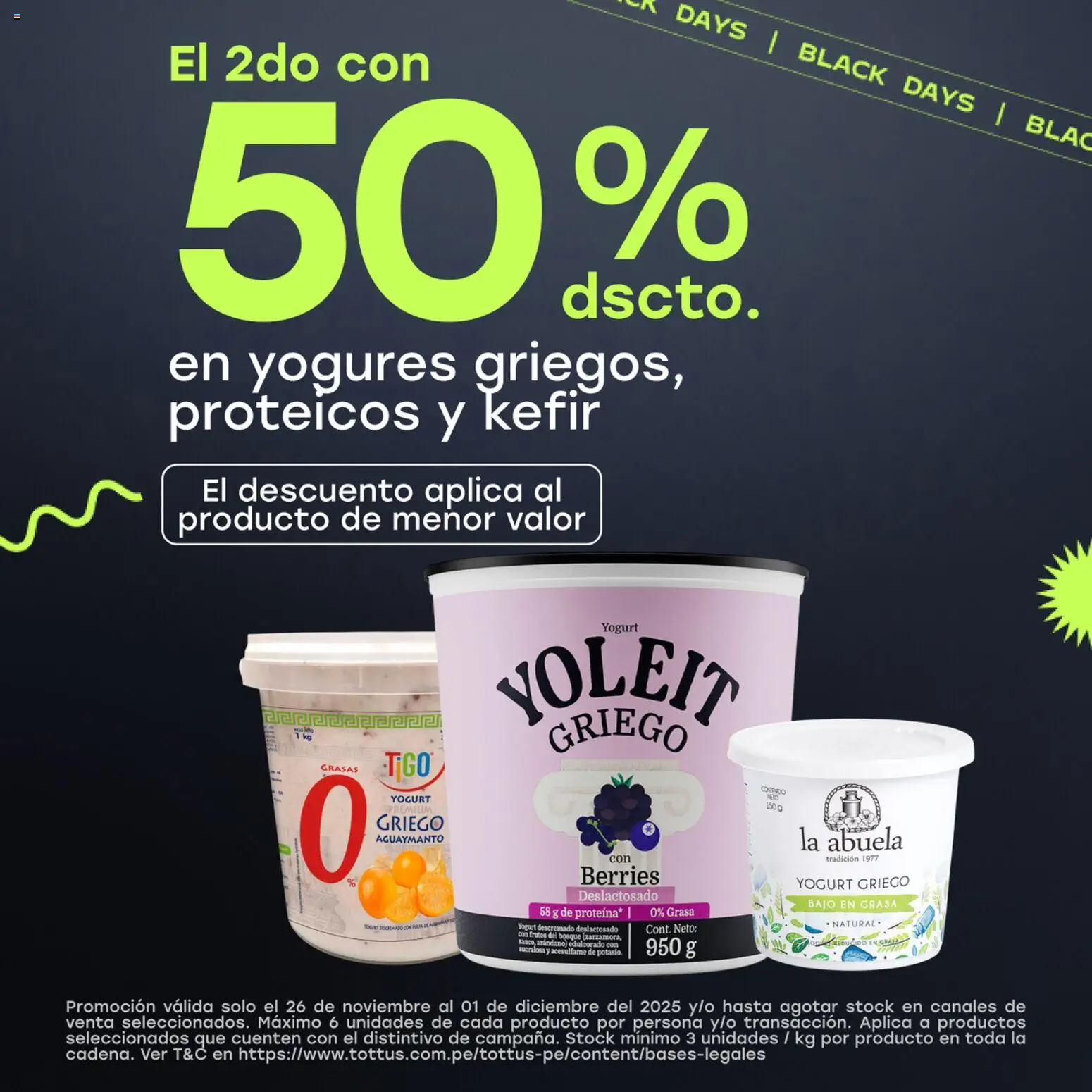 Catálogo Tottus válido desde 26.11.2025 | Página: 9 | Productos: Yogurt