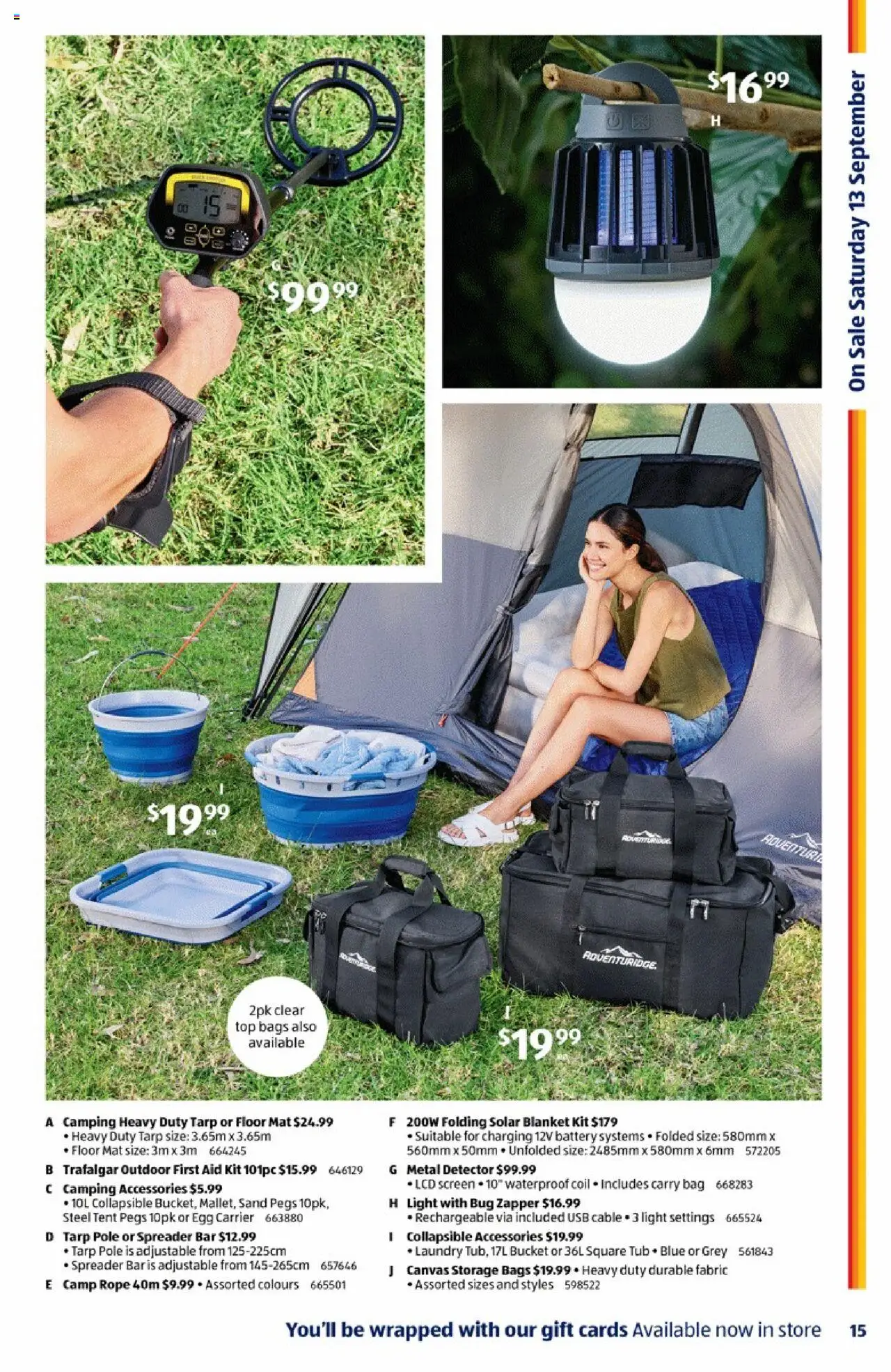 Aldi catalogue - valid from 10.09.2025 | Page: 15 | Products: Bucket, Light, Accessories, Laundry