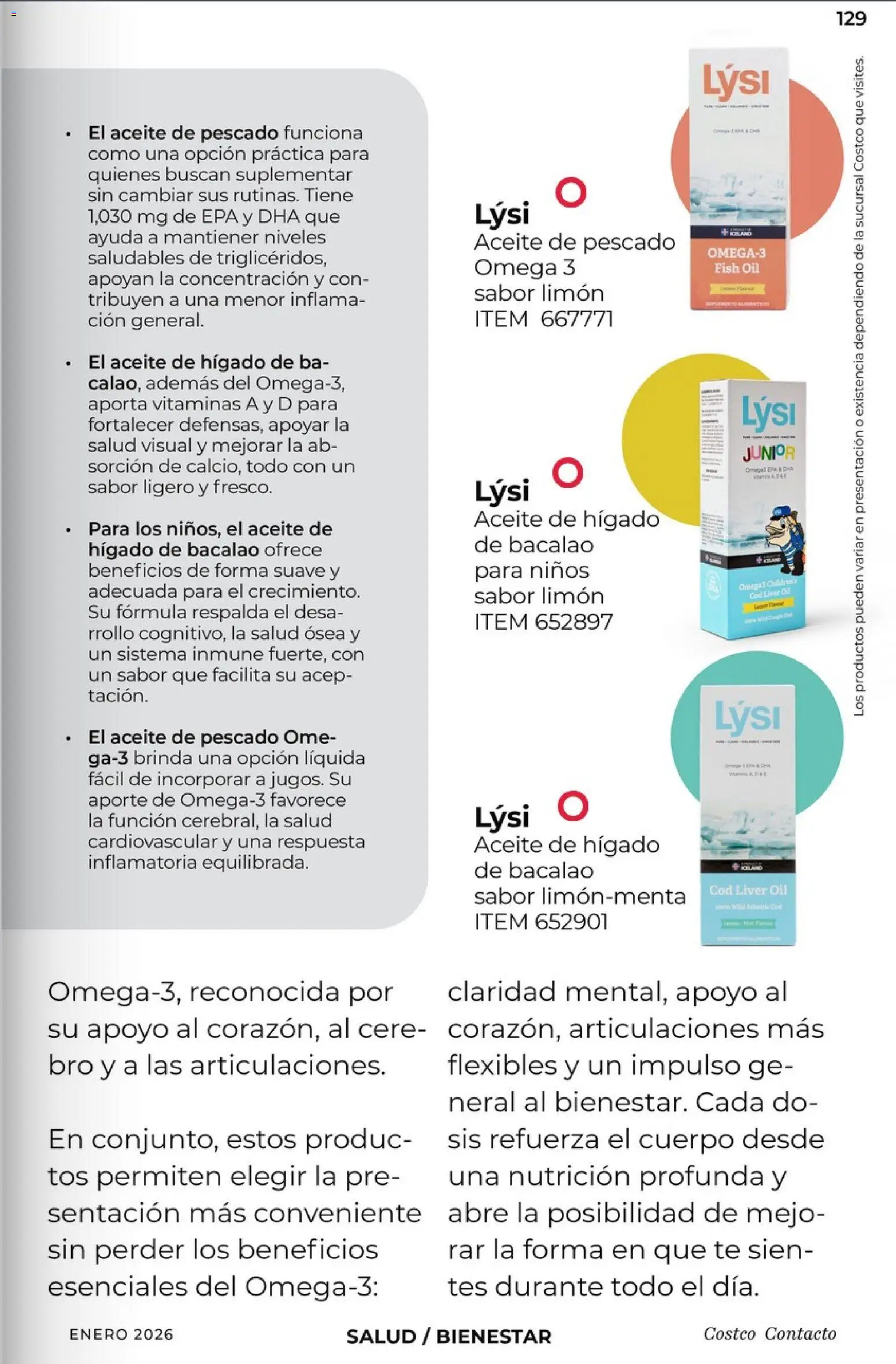 Nuevas ofertas de Costco válidas en toda la República Mexicana desde el 01.01.2026. ¡Encuentra las mejores ofertas en Costco - Revista Enero! | Página: 129 | Productos: Limón, Aceite, Vitaminas, Té