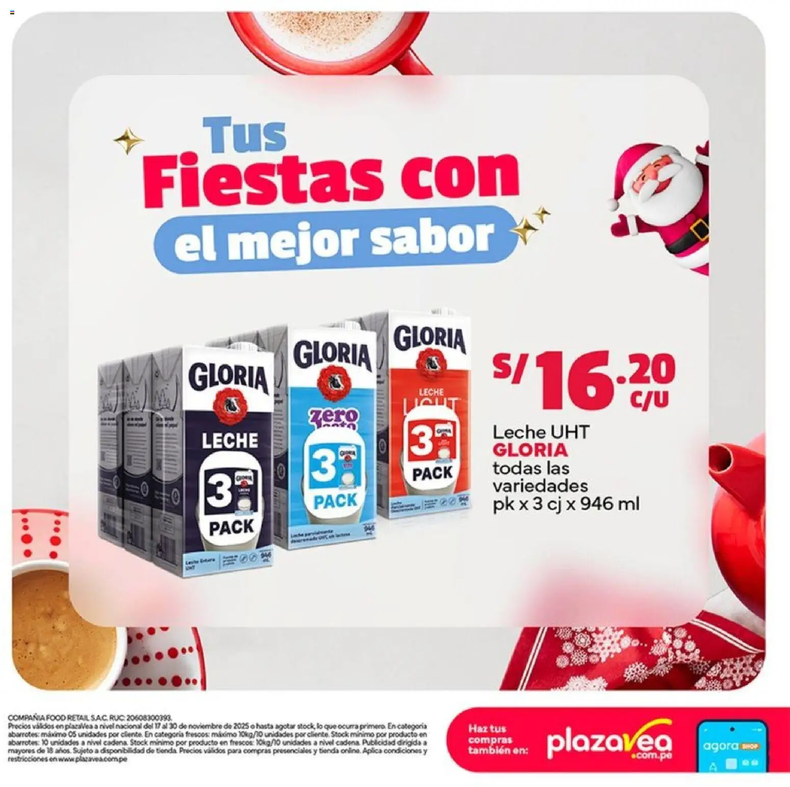 Catálogo Plaza Vea válido desde 17.11.2025 | Página: 32 | Productos: Leche