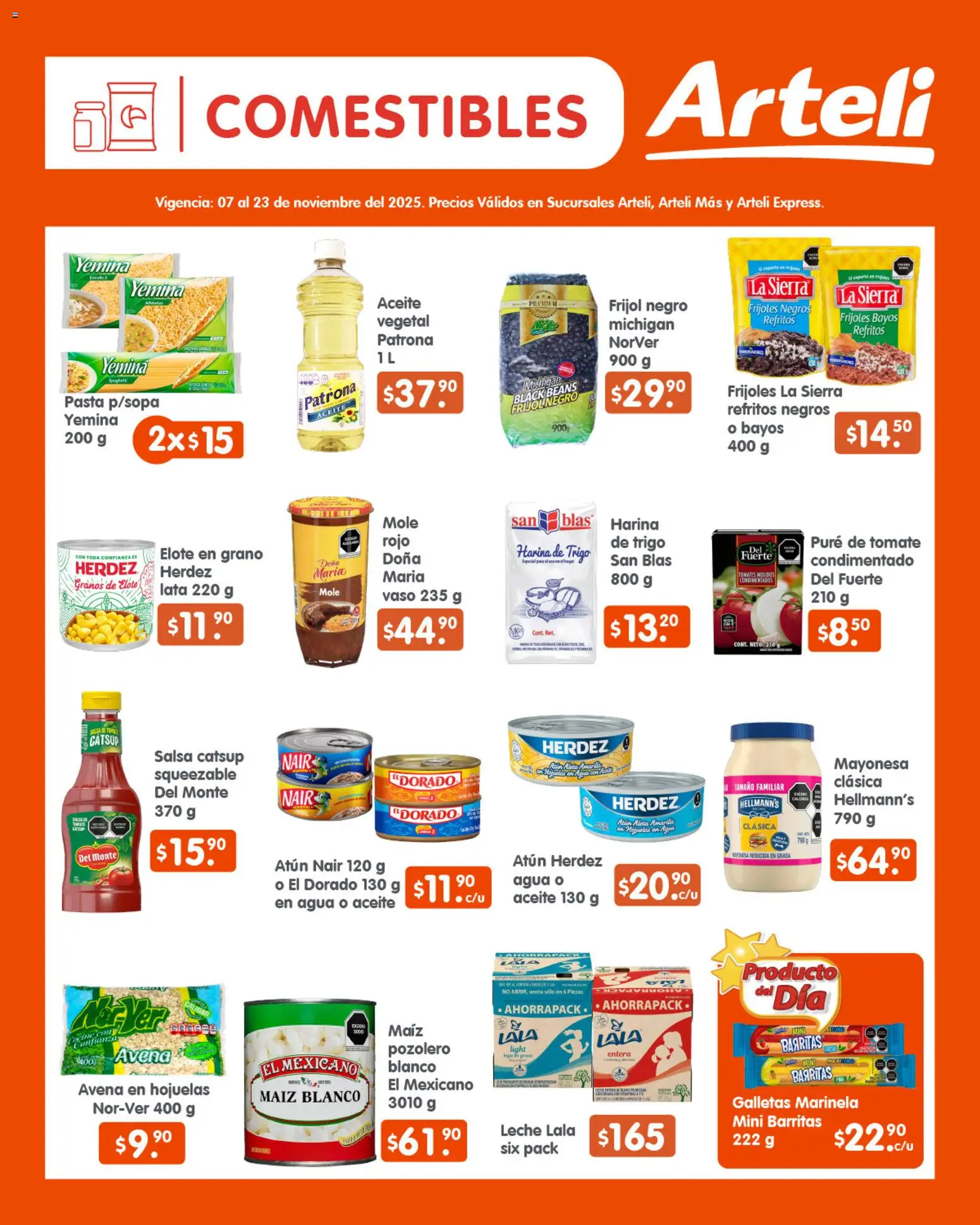 Nuevas ofertas de Arteli válidas en toda la República Mexicana desde el 07.11.2025. ¡Encuentra las mejores ofertas en Arteli folleto! | Página: 4 | Productos: Agua, Aceite, Pure de Tomate, Galletas