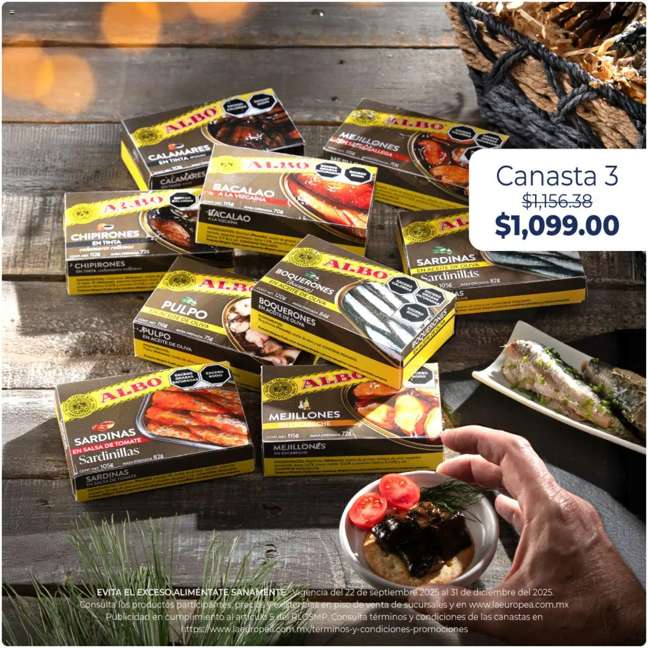 Nuevas ofertas de La Europea válidas en toda la República Mexicana desde el 22.09.2025. ¡Encuentra las mejores ofertas en La Europea - Catálogo Canastas y Regalos! | Página: 4 | Productos: Papa, Aceite de oliva, Tomate, Clavo
