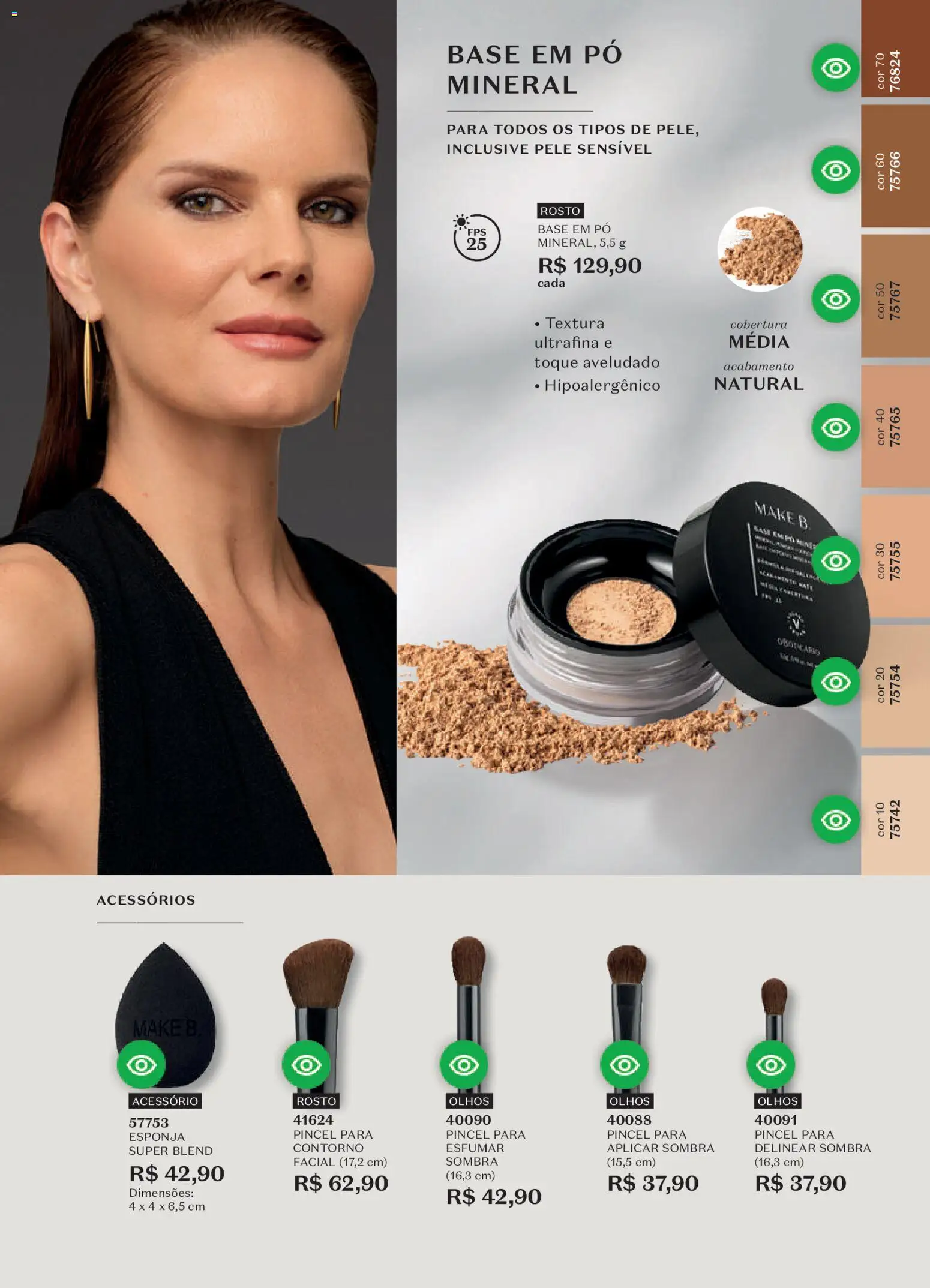 O Boticário Folheto - válido de 23.03.2026 | Página: 122 | Produtos: Pó, Pincel, Esponja, Base