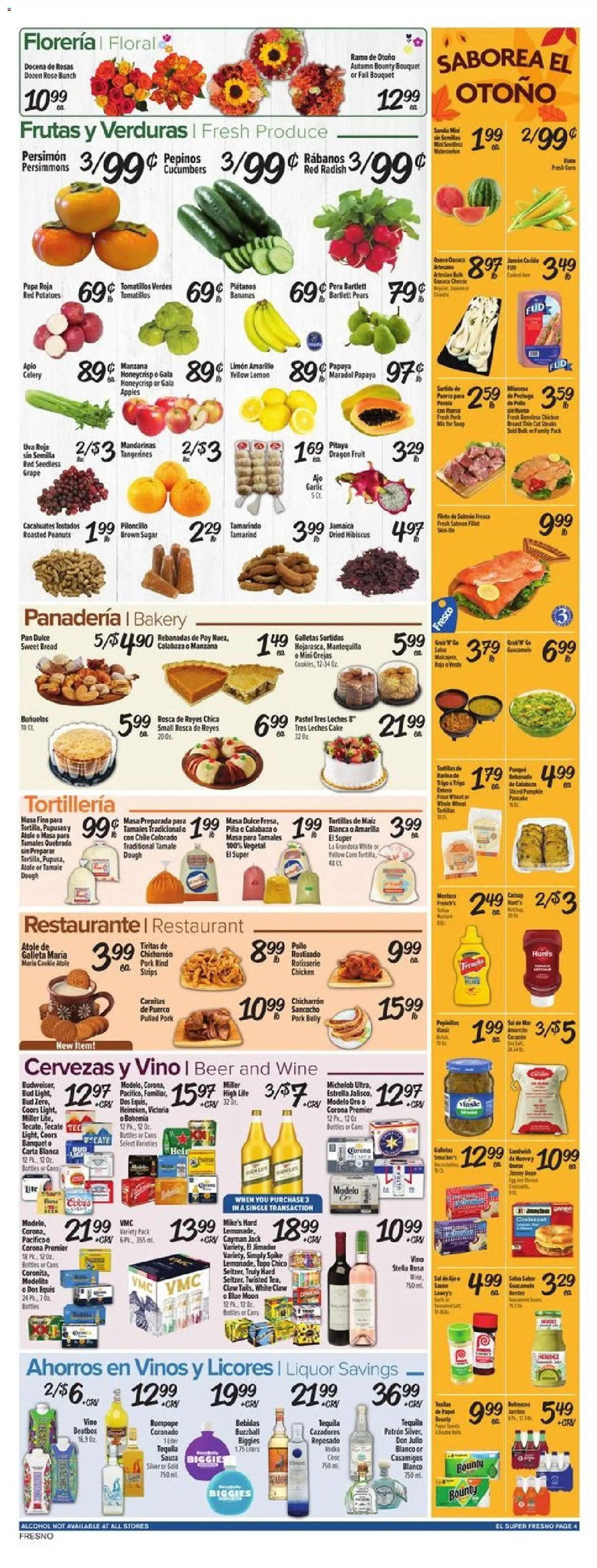 El Super Weekly Ad - valid from 05.11.2025 | Page: 4 | Products: Beer, Bananas, Garlic, Pumpkin