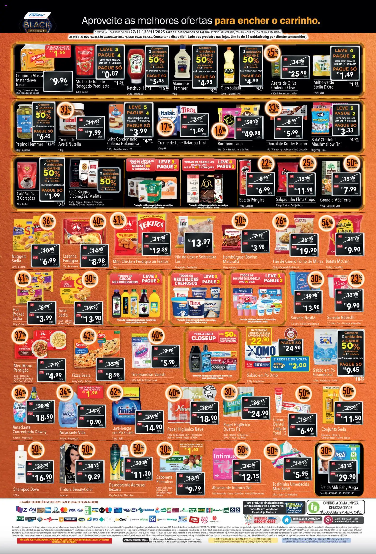 Supermercados Condor Folheto - válido de 27.11.2025 | Página: 4 | Produtos: Leite, Catupiry, Salada, Bandeja