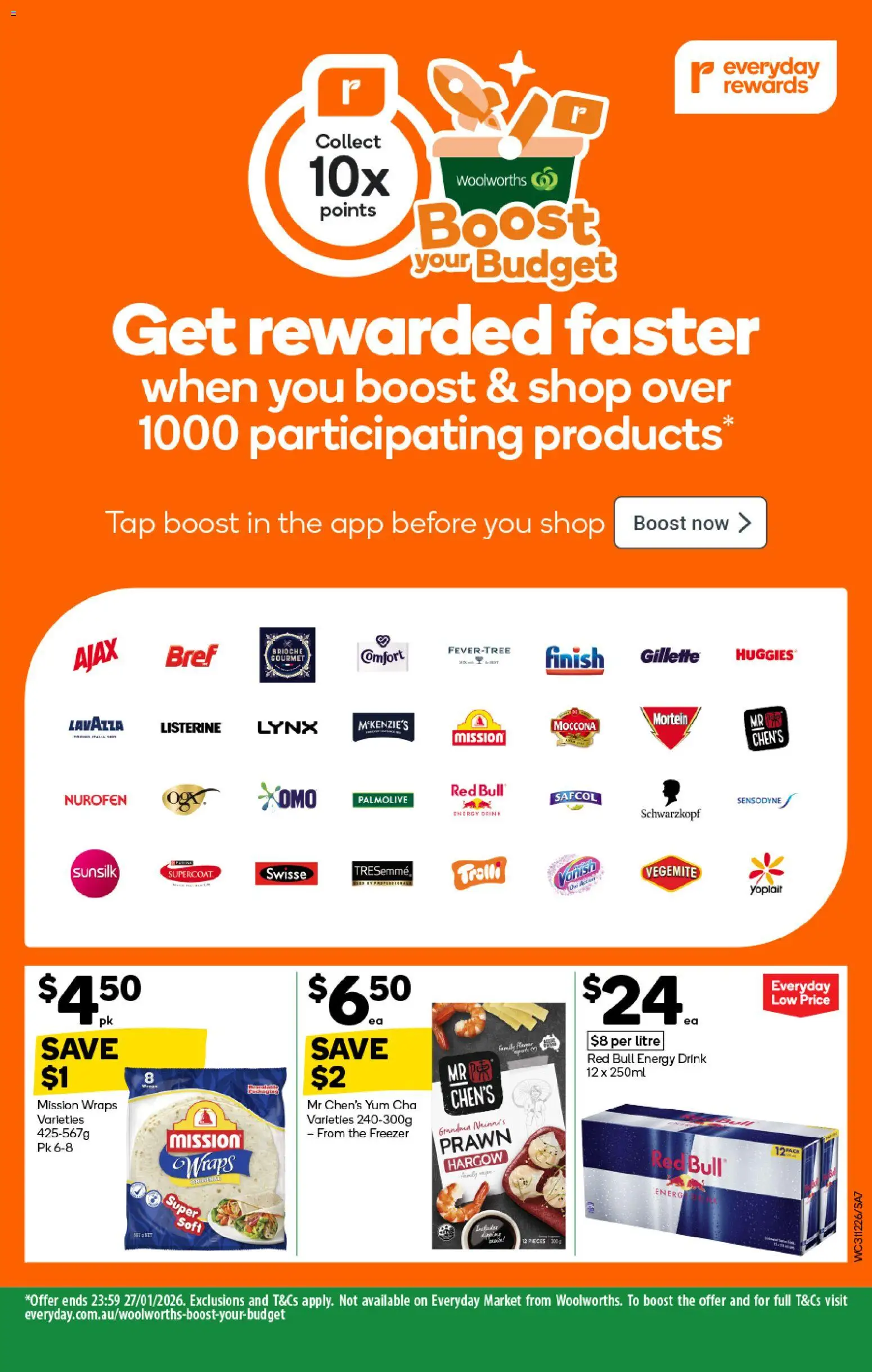 Woolworths catalogue - valid from 31.12.2025 | Page: 7 | Products: Energy drink, Tap, Vegemite, Moccona