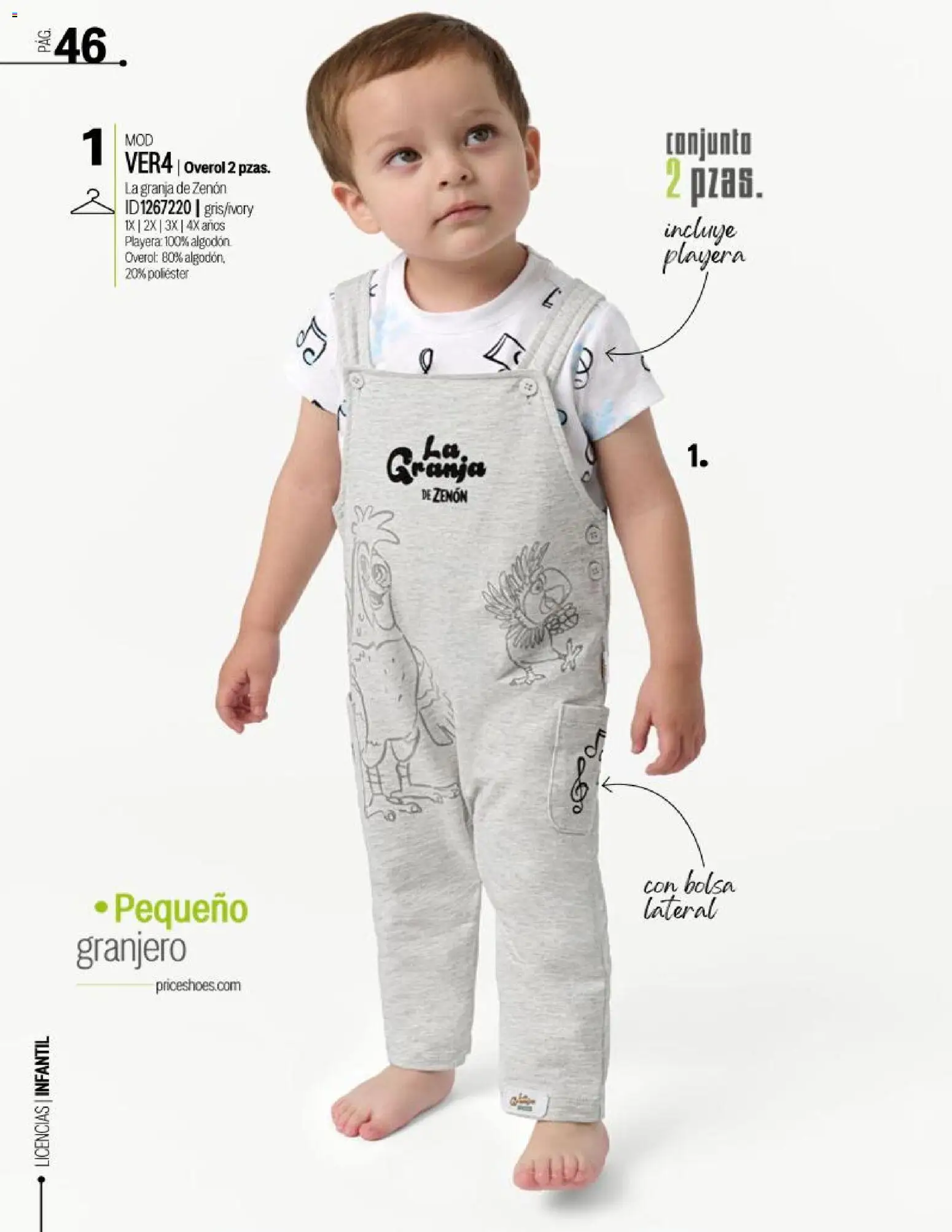 Nuevas ofertas de Price Shoes válidas en toda la República Mexicana desde el 14.03.2026. ¡Encuentra las mejores ofertas en Price Shoes catálogo Licencias! | Página: 46 | Productos: Overol, Bolsa, Playera, Conjunto