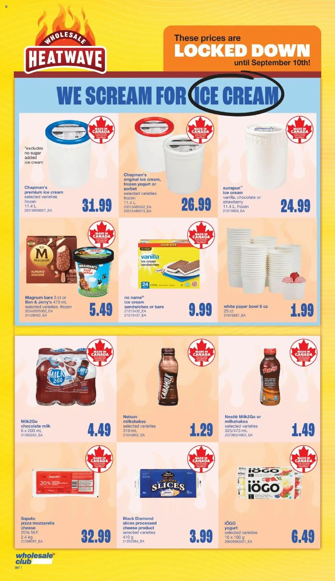 Wholesale Club flyer valid from 31.07.2025 | Page: 13 | Products: Cream, Ice cream, Milk, Cheese