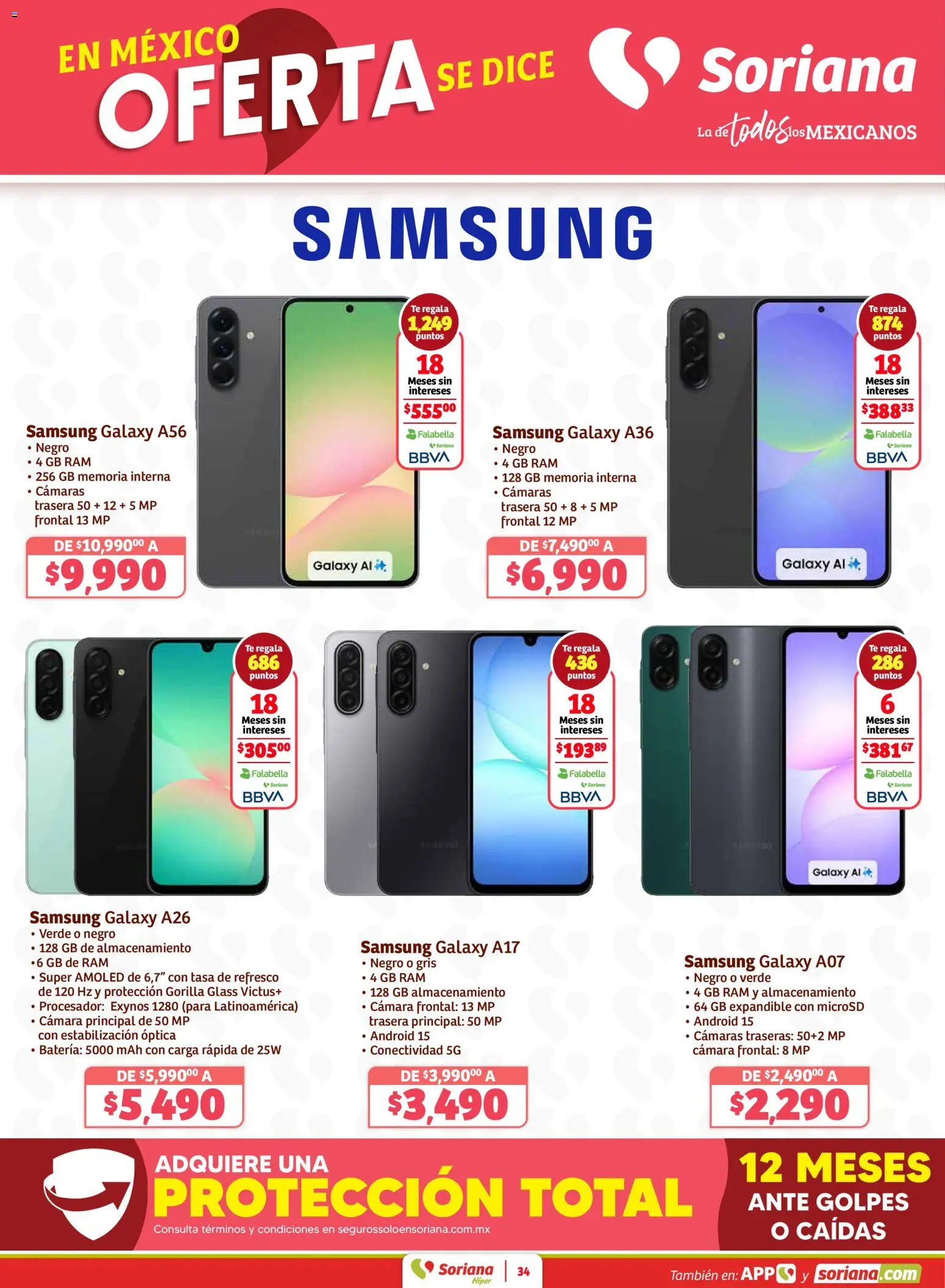 Nuevas ofertas de Soriana válidas en toda la República Mexicana desde el 15.01.2026. ¡Encuentra las mejores ofertas en Soriana - Preciazazaso Híper: Camp, Chia, Oax, Q. Roo, Tab, Yuc! | Página: 35 | Productos: Cámara, Té, Batería