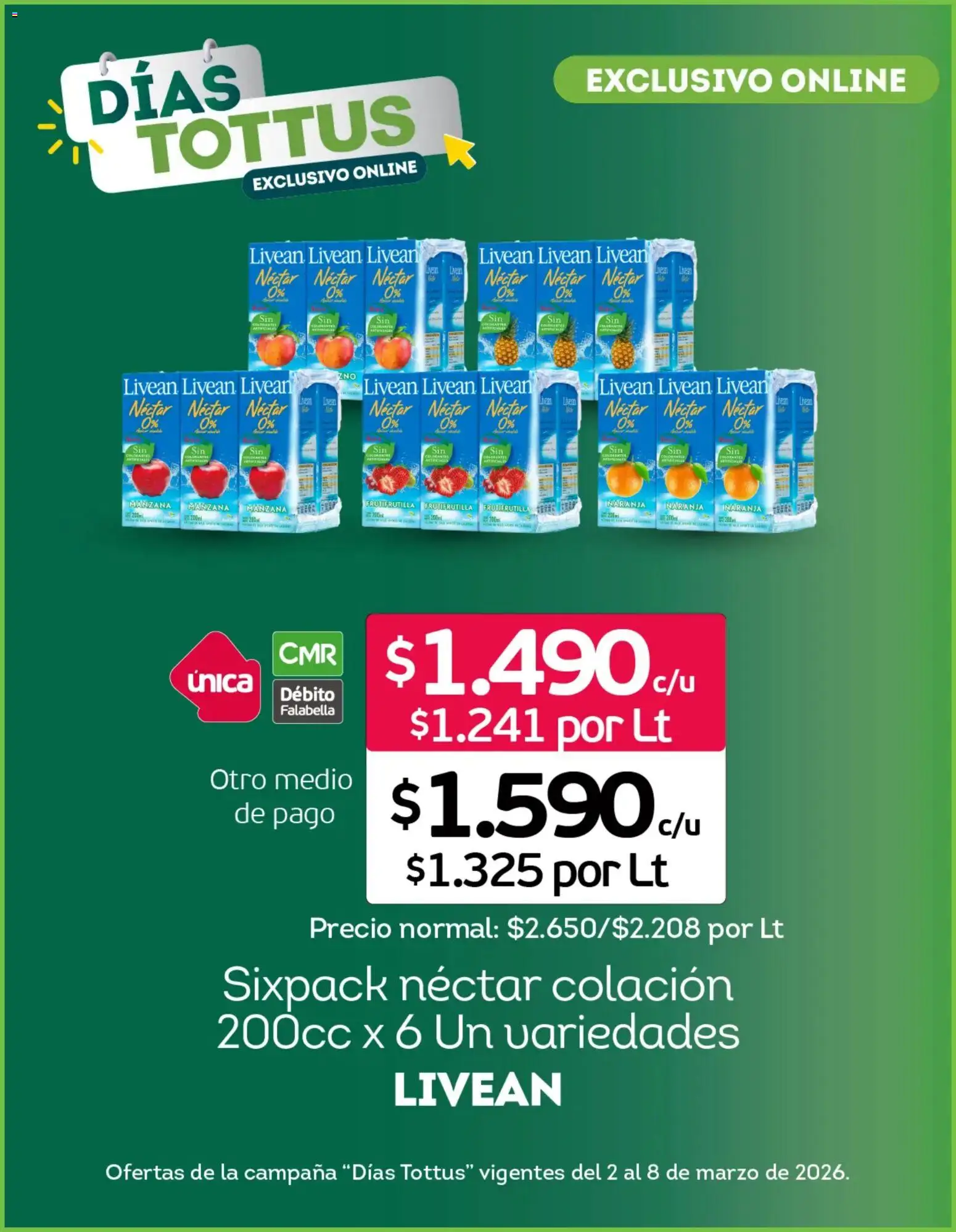 Tottus ofertas  │ válido desde el 02.03.2026 | Página: 8 | Productos: Manzana, Campana