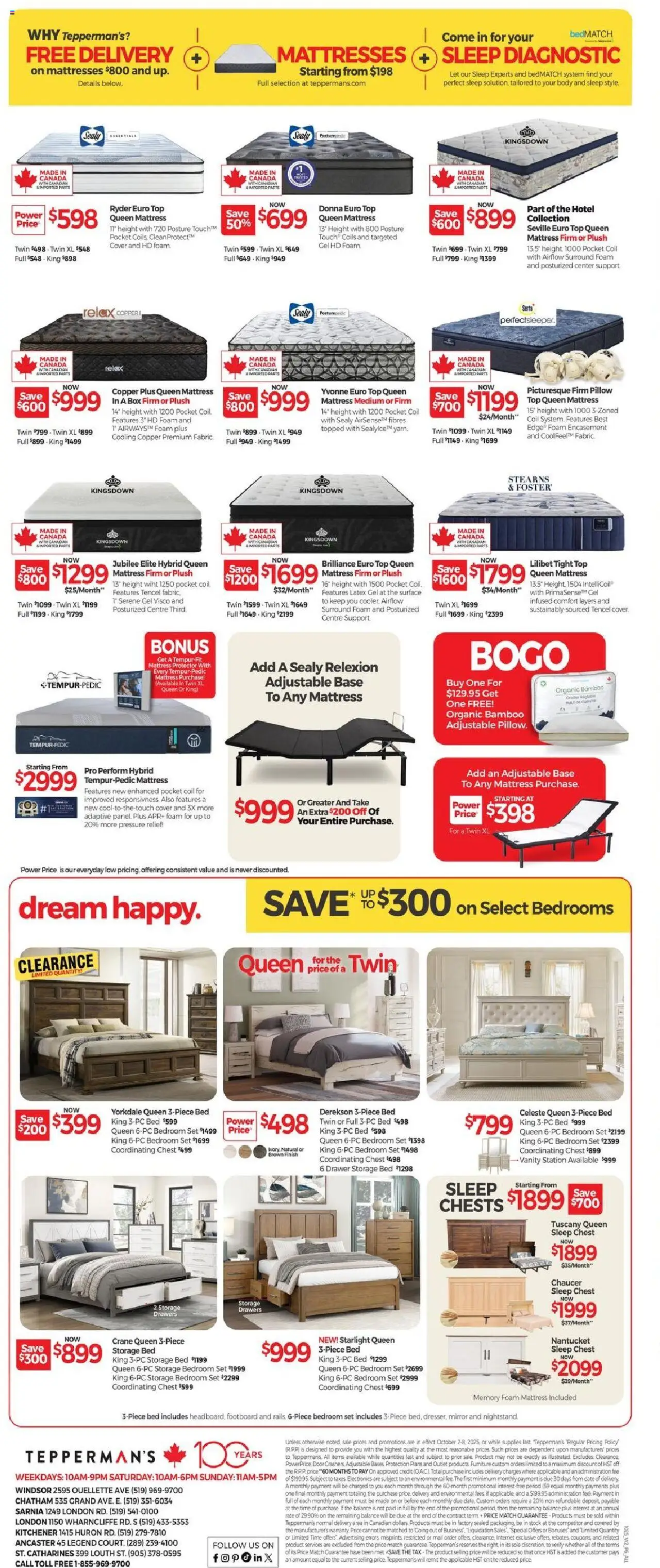 Tepperman's flyer valid from 09.10.2025 | Page: 11 | Products: PC, Bed, Box, Mirror